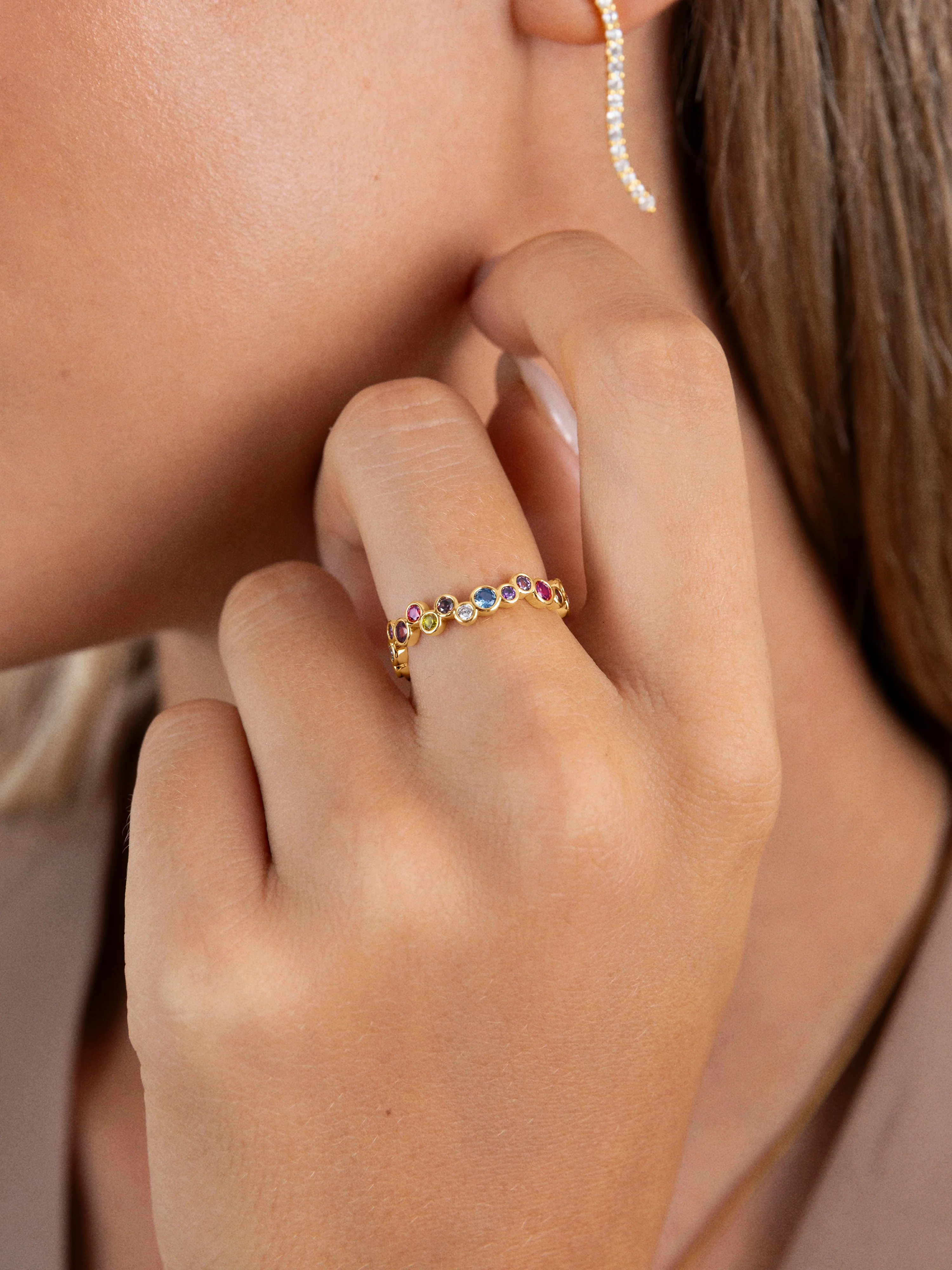 Anillo Bubbles Baño Oro - Image 2