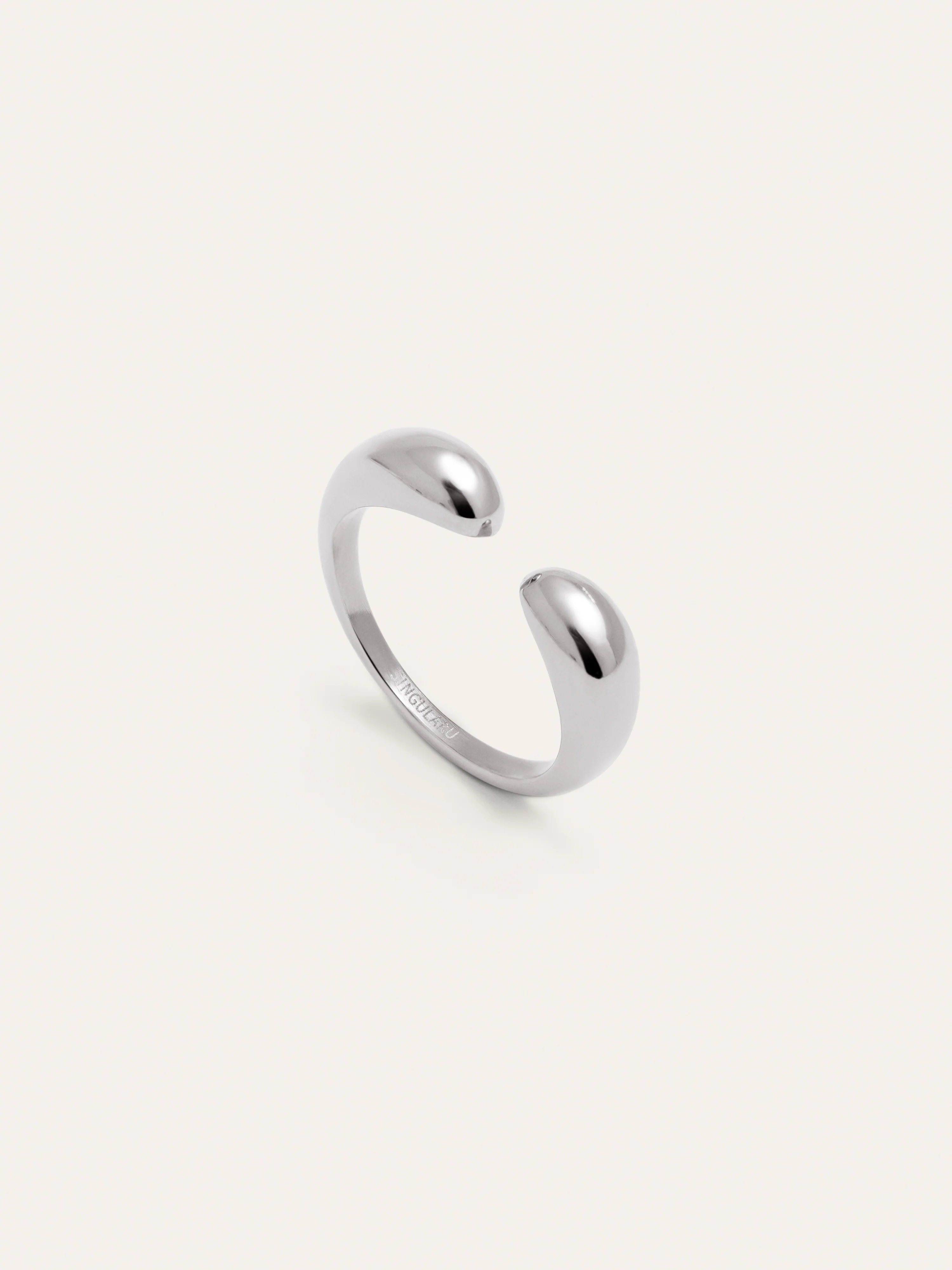 Anillo Doble Gota Acero - Image 3