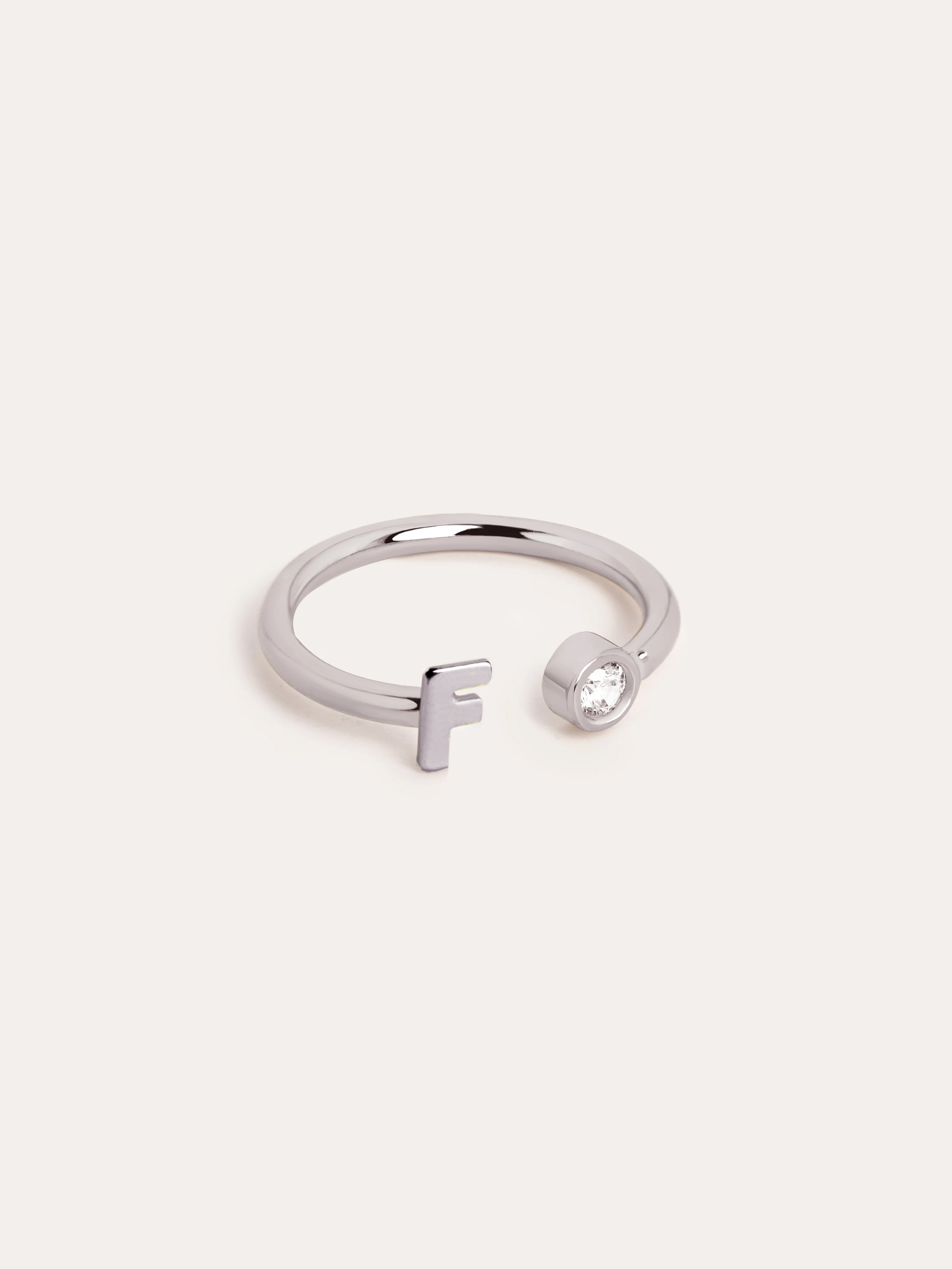 Anillo Personalizado Letter Spark Plata - Image 11
