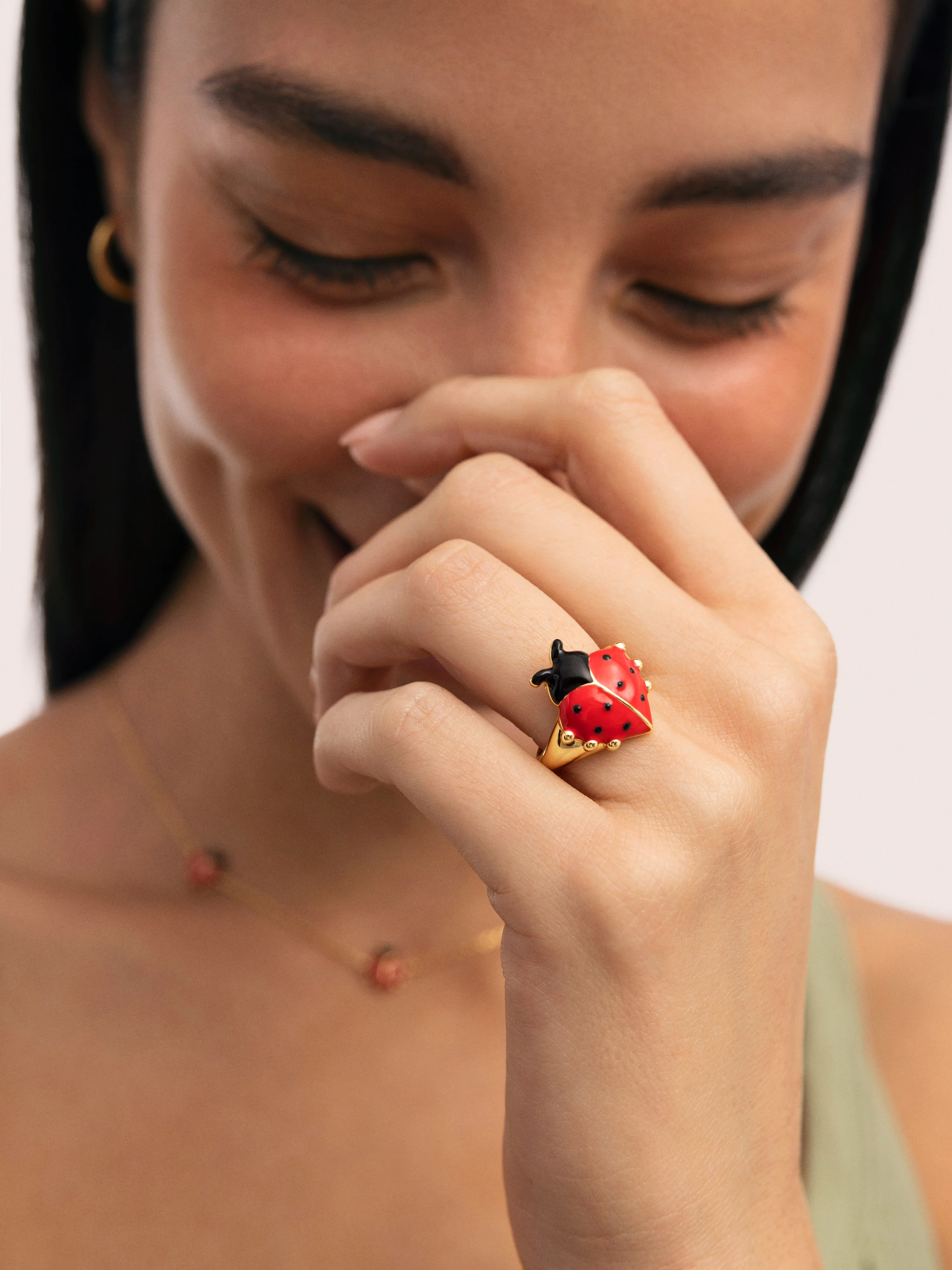 Anillo Mariquita Baño Oro - Image 2
