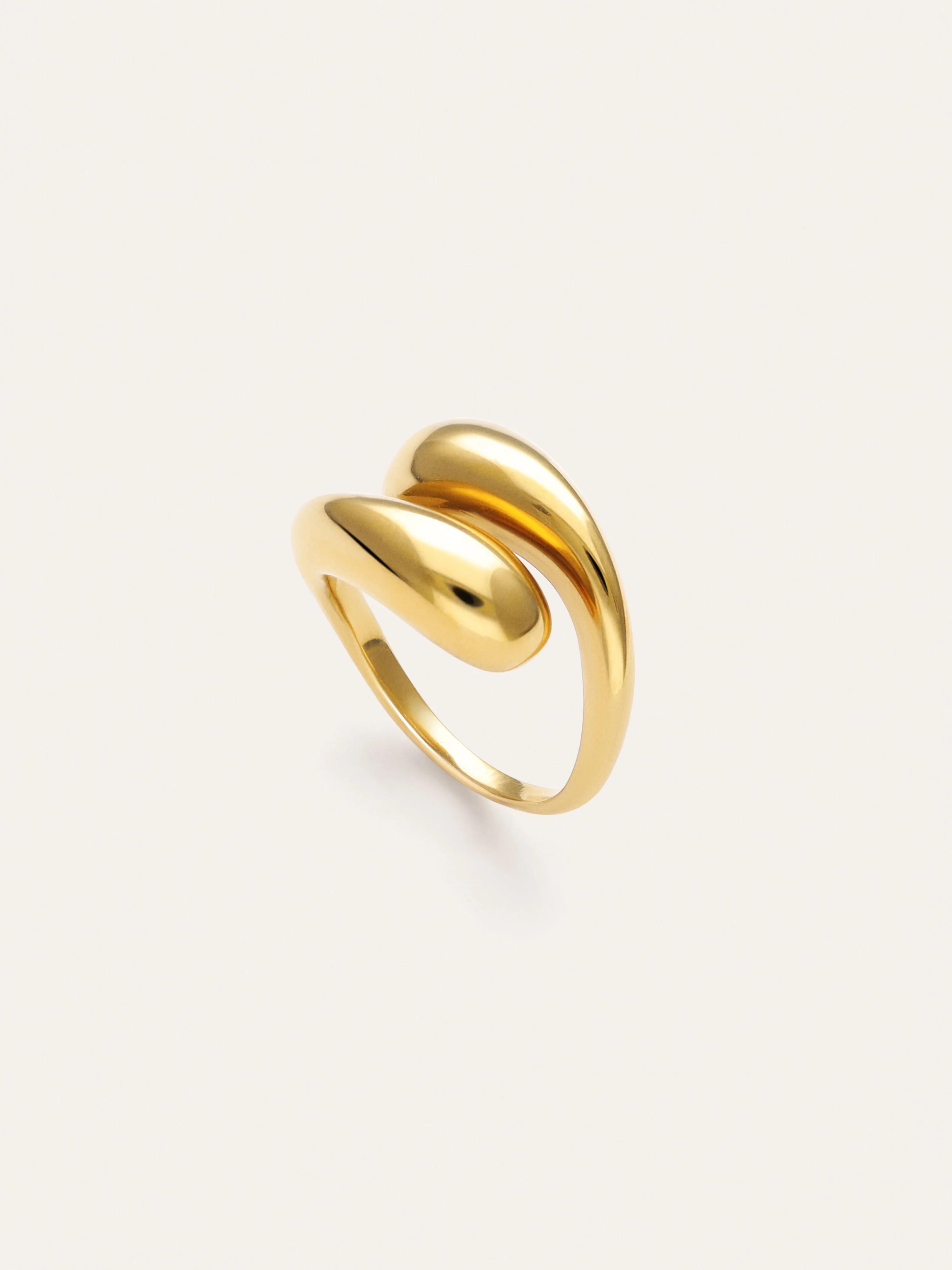 Anillo Maxi Abbraccio Acero Baño Oro - Image 3