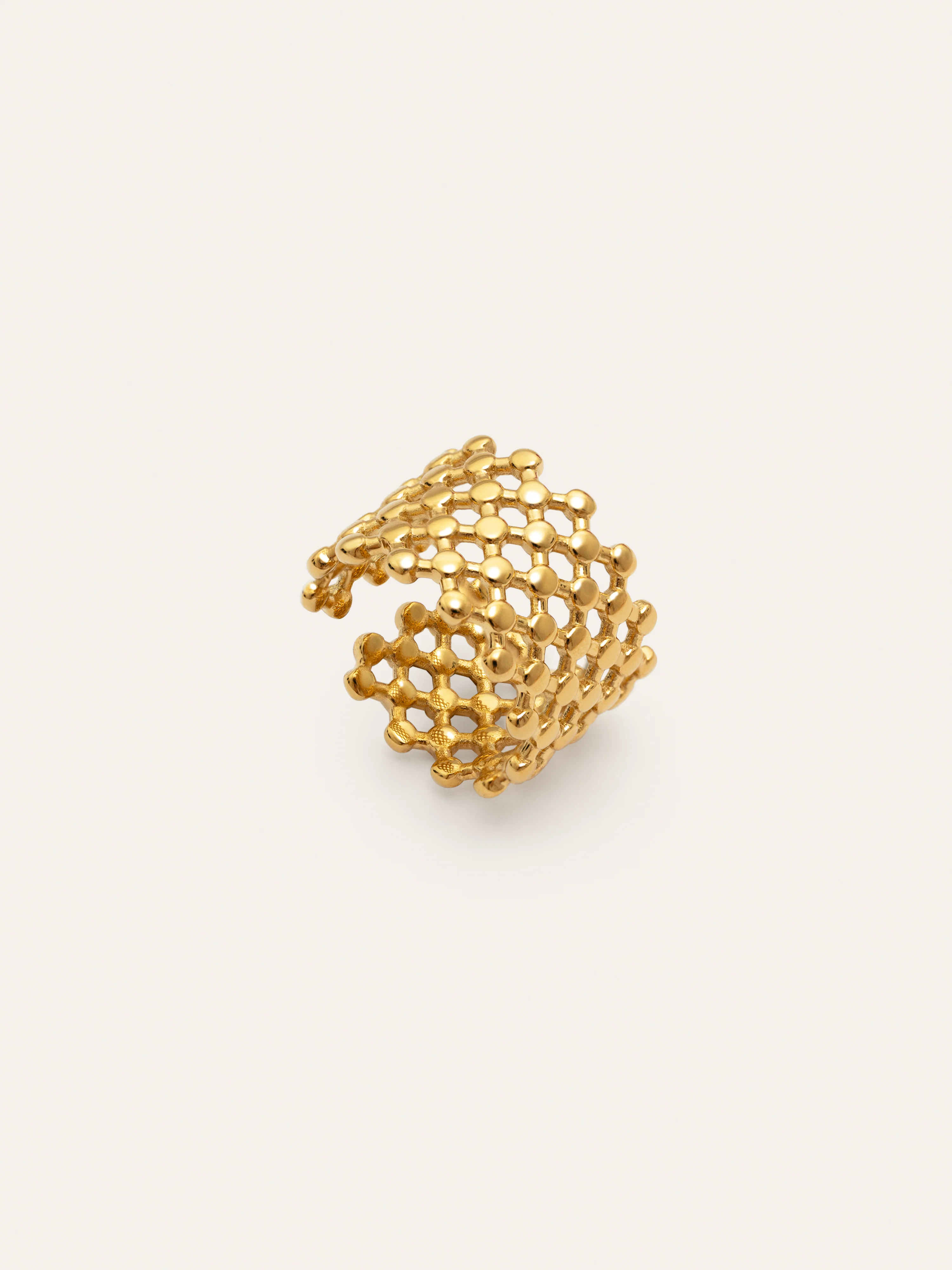 Anillo Mini Bomb Acero Baño Oro - Image 3