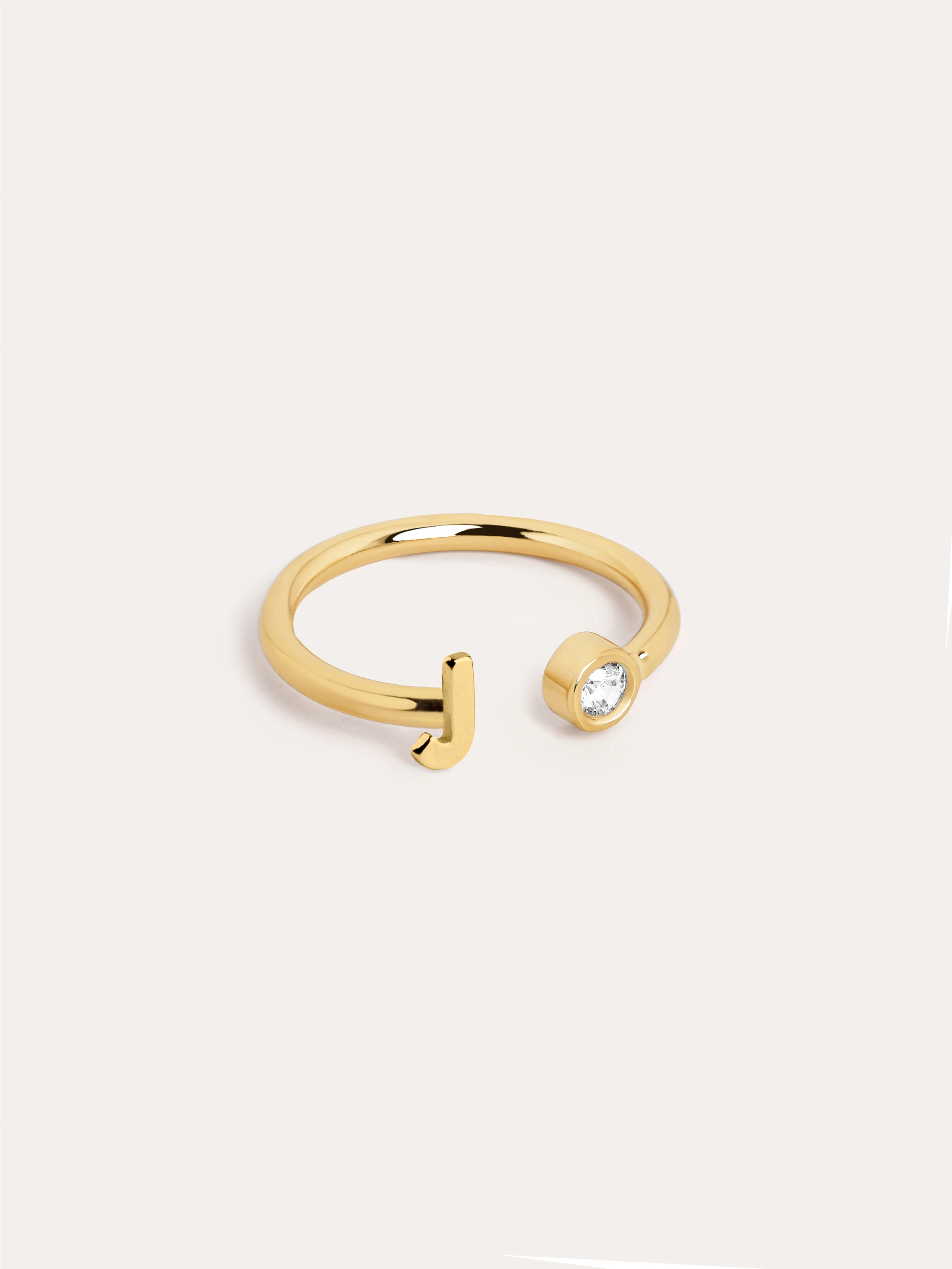 Anillo Personalizado Letter Spark Plata Baño Oro - Image 16