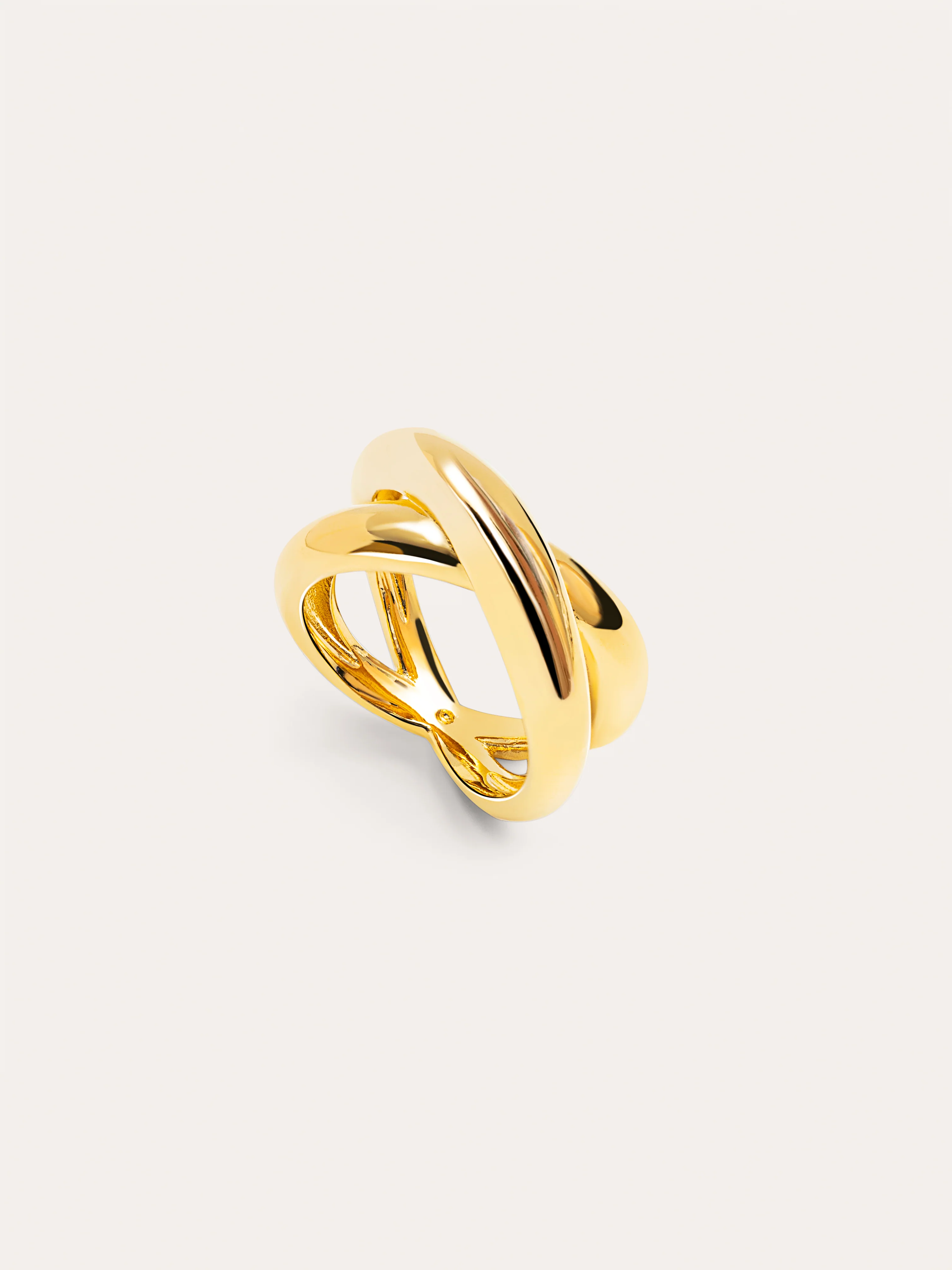 Anillo Single Cross Baño Oro - Image 3