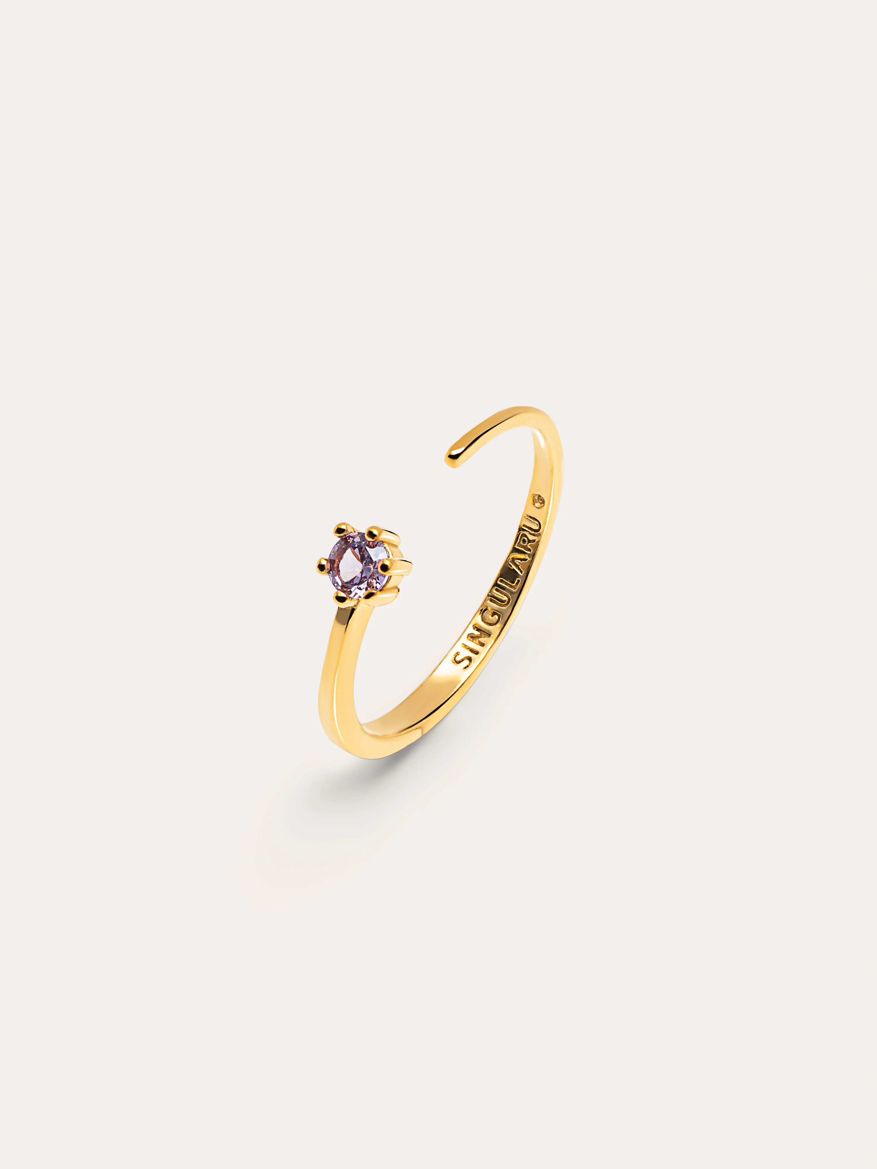 Anillo Sophie Lavande Plata Baño Oro - Image 3