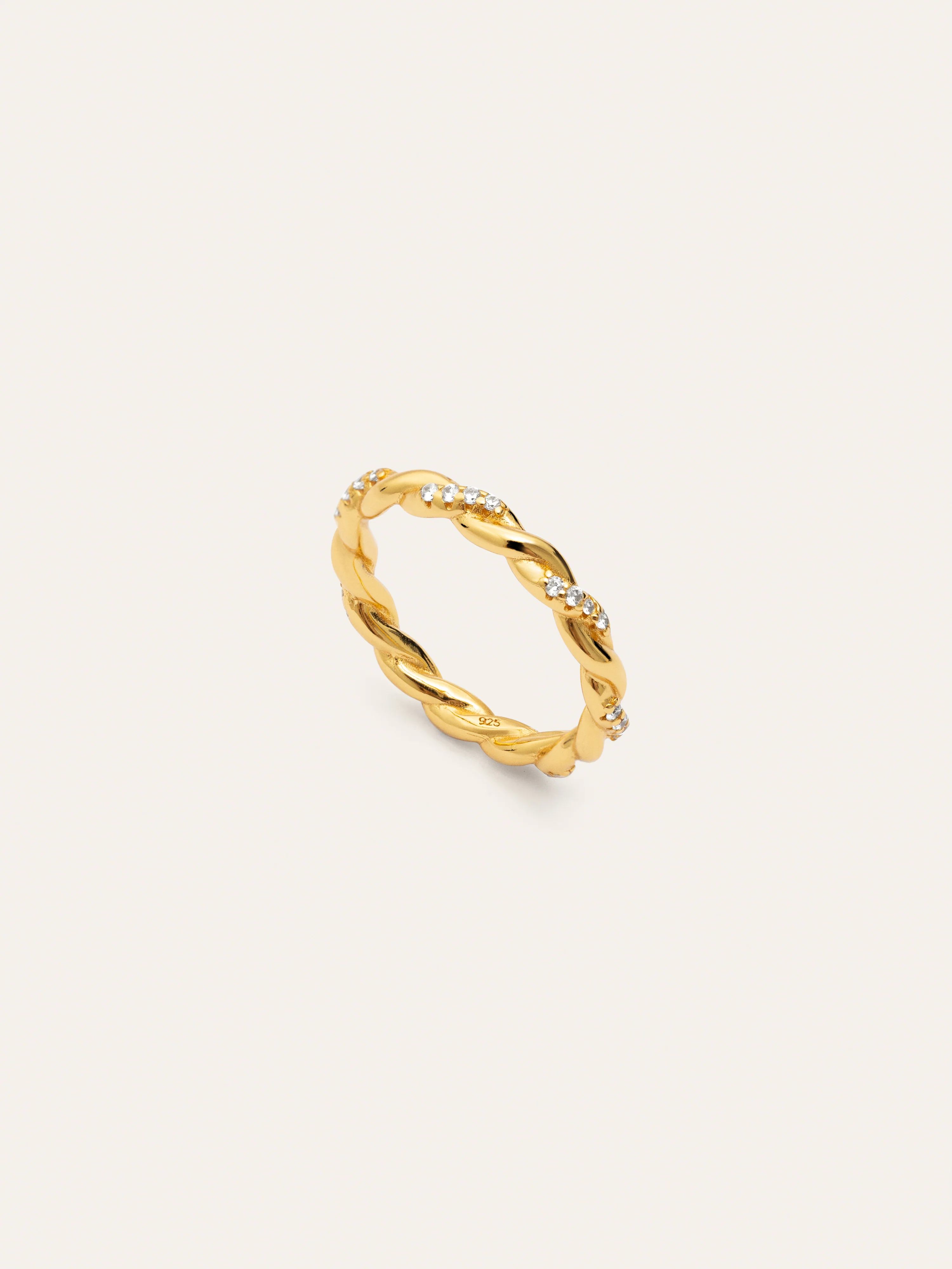 Anillo Tressia Plata Baño Oro - Image 3