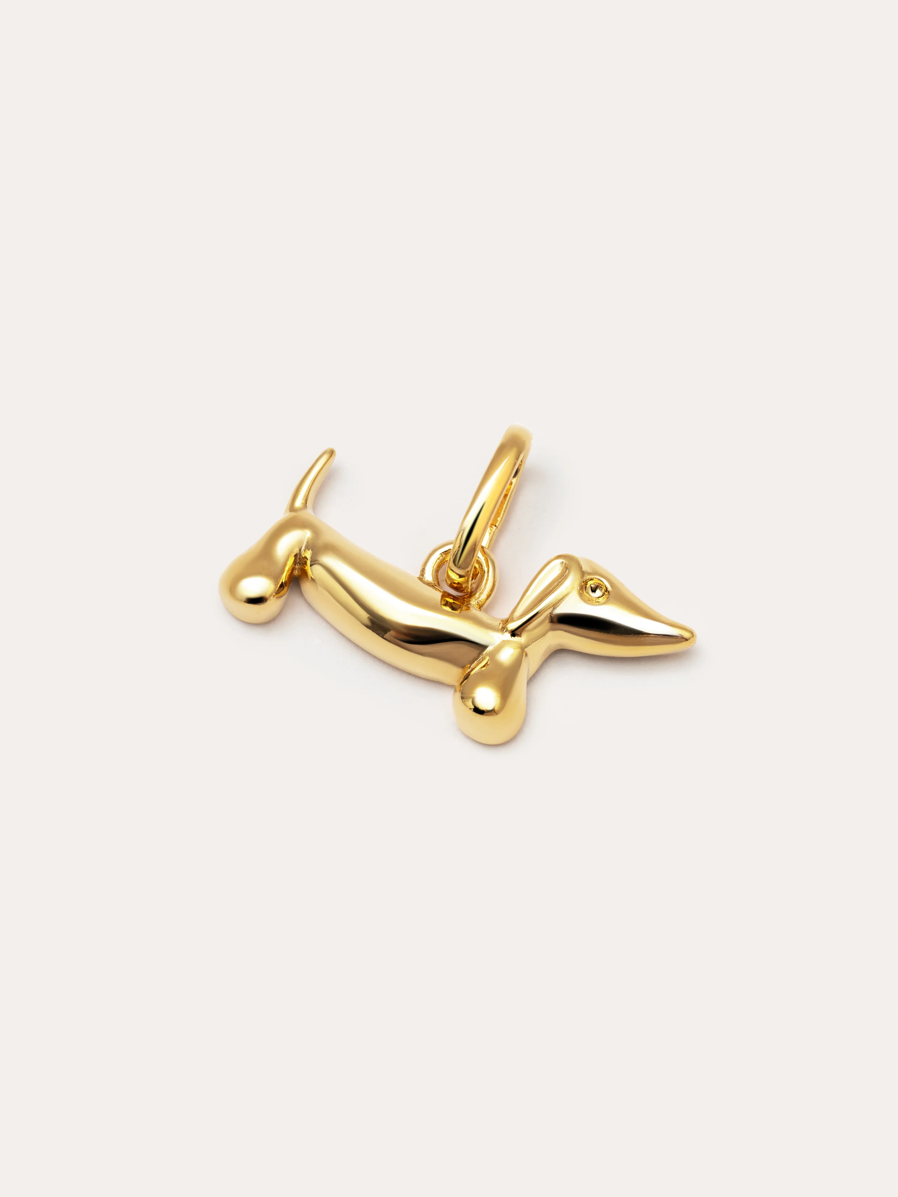 Charm Mini Perro Teckel Enamel Sky Baño Oro - Image 3