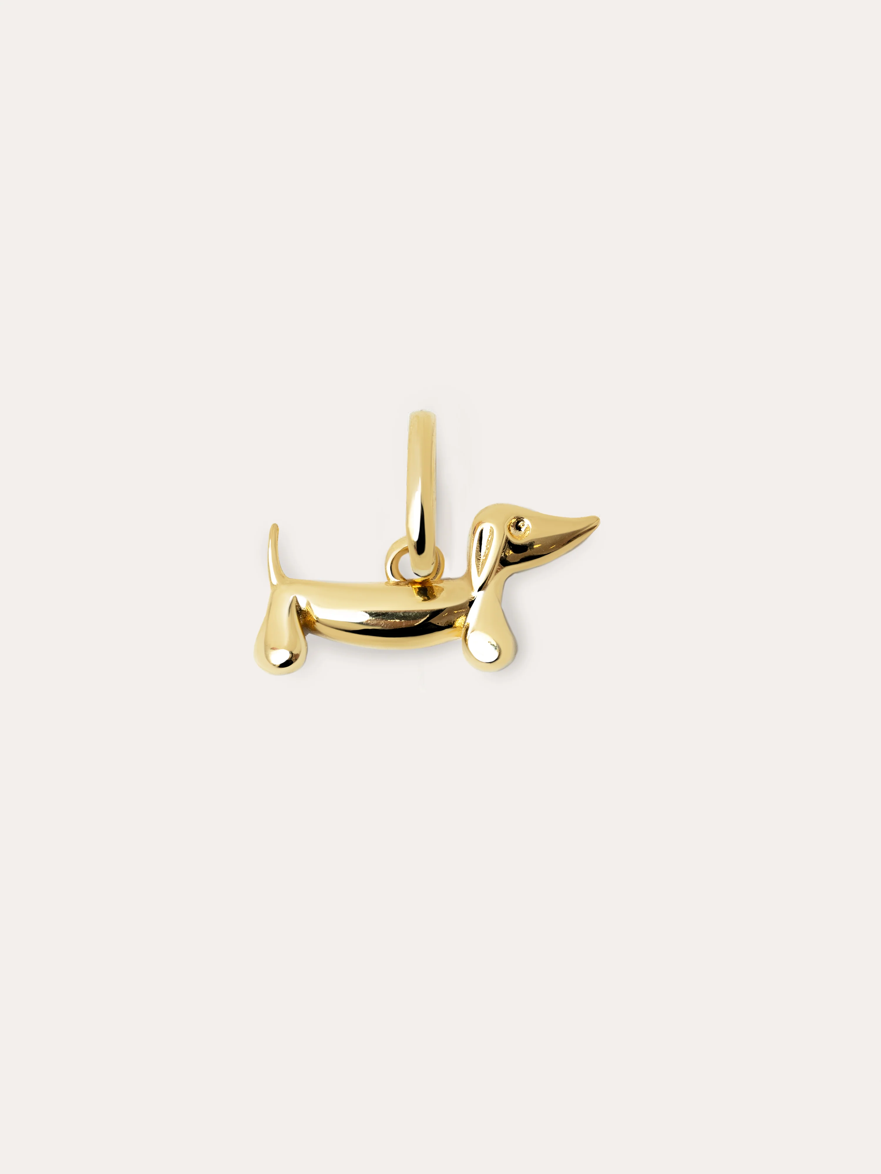 Charm Mini Perro Teckel Enamel Sky Baño Oro - Image 9