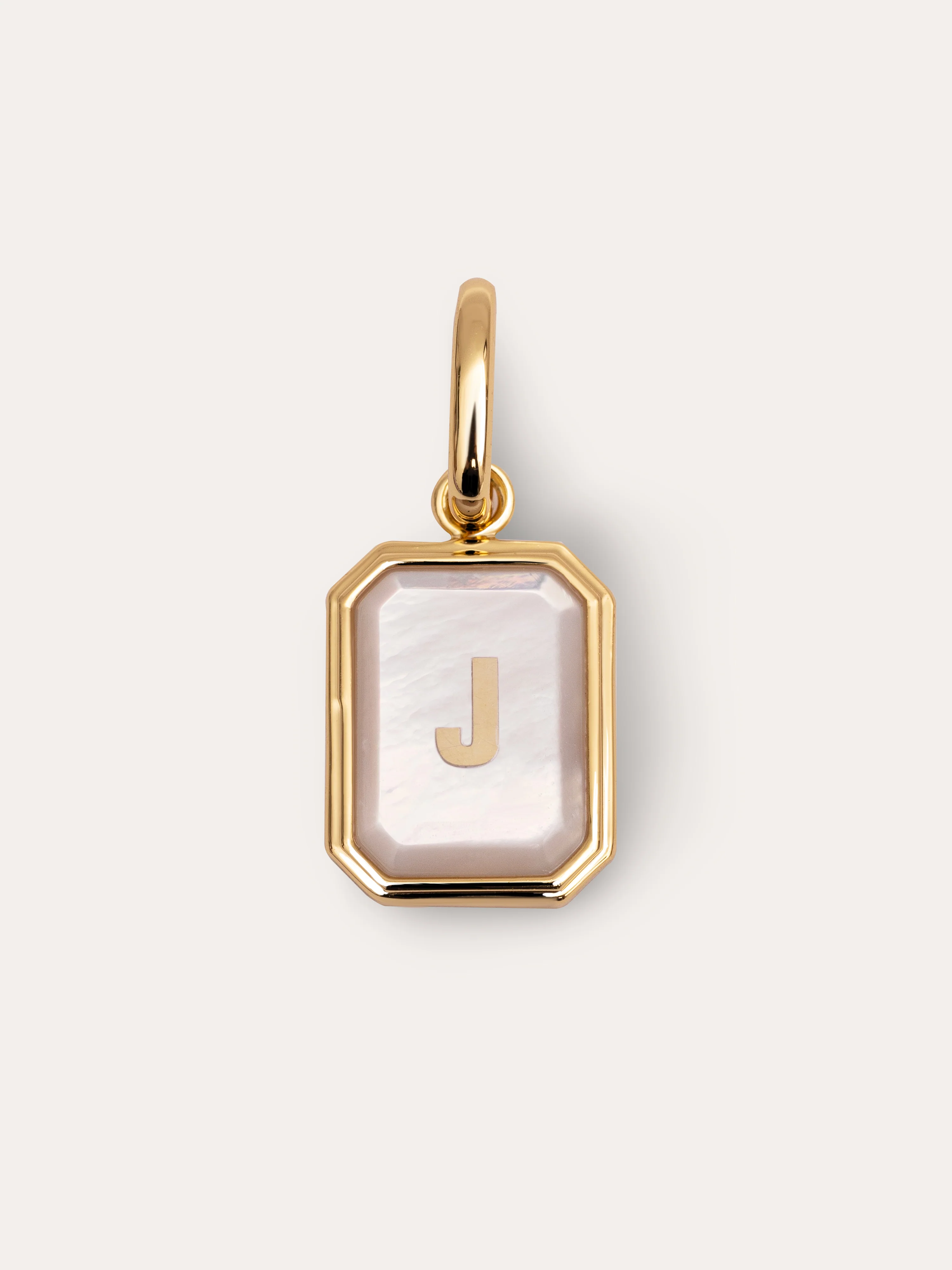 Charm Personalizado Letter Nácar Baño Oro - Image 13