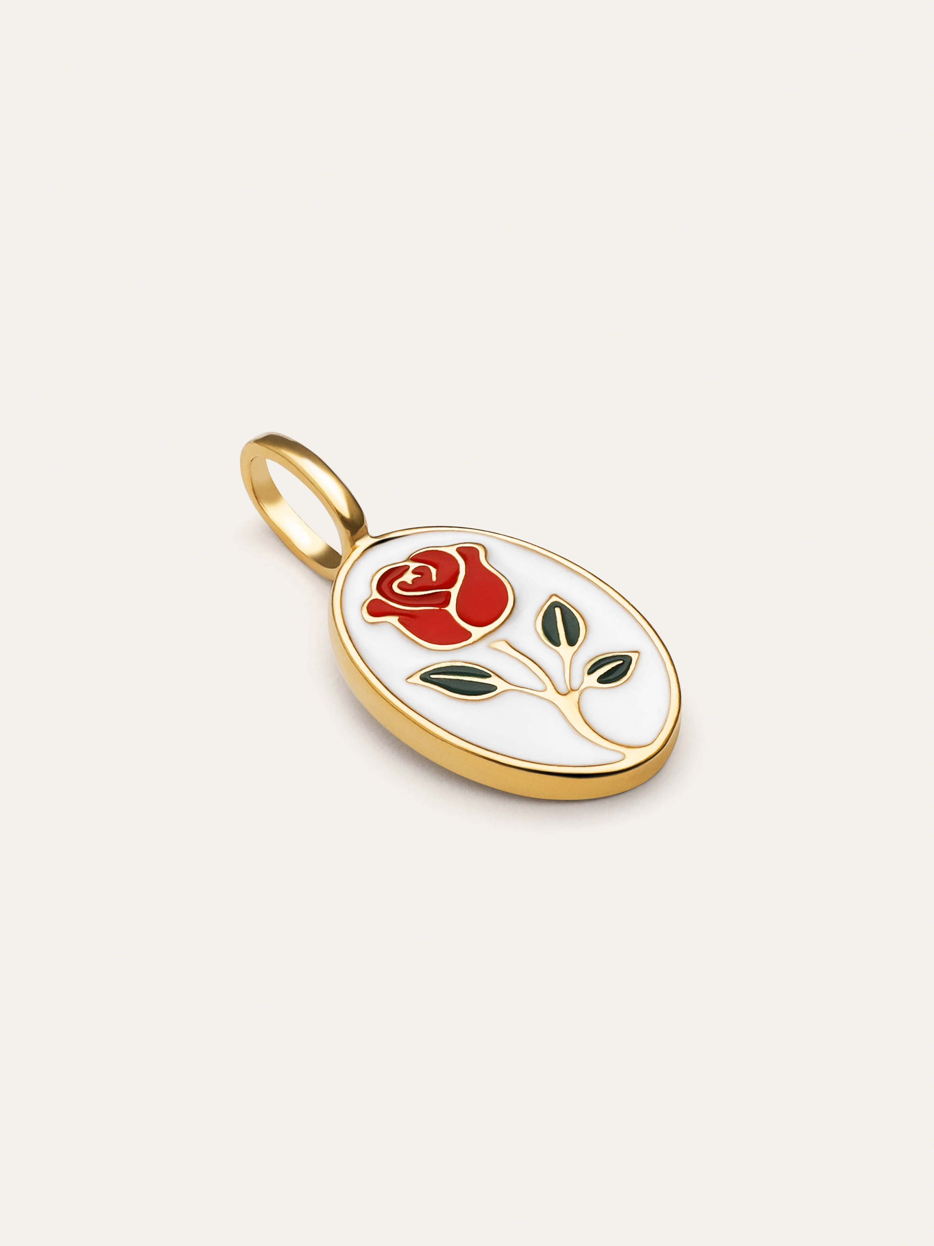 Charm Rosa Enamel Baño Oro - Image 3
