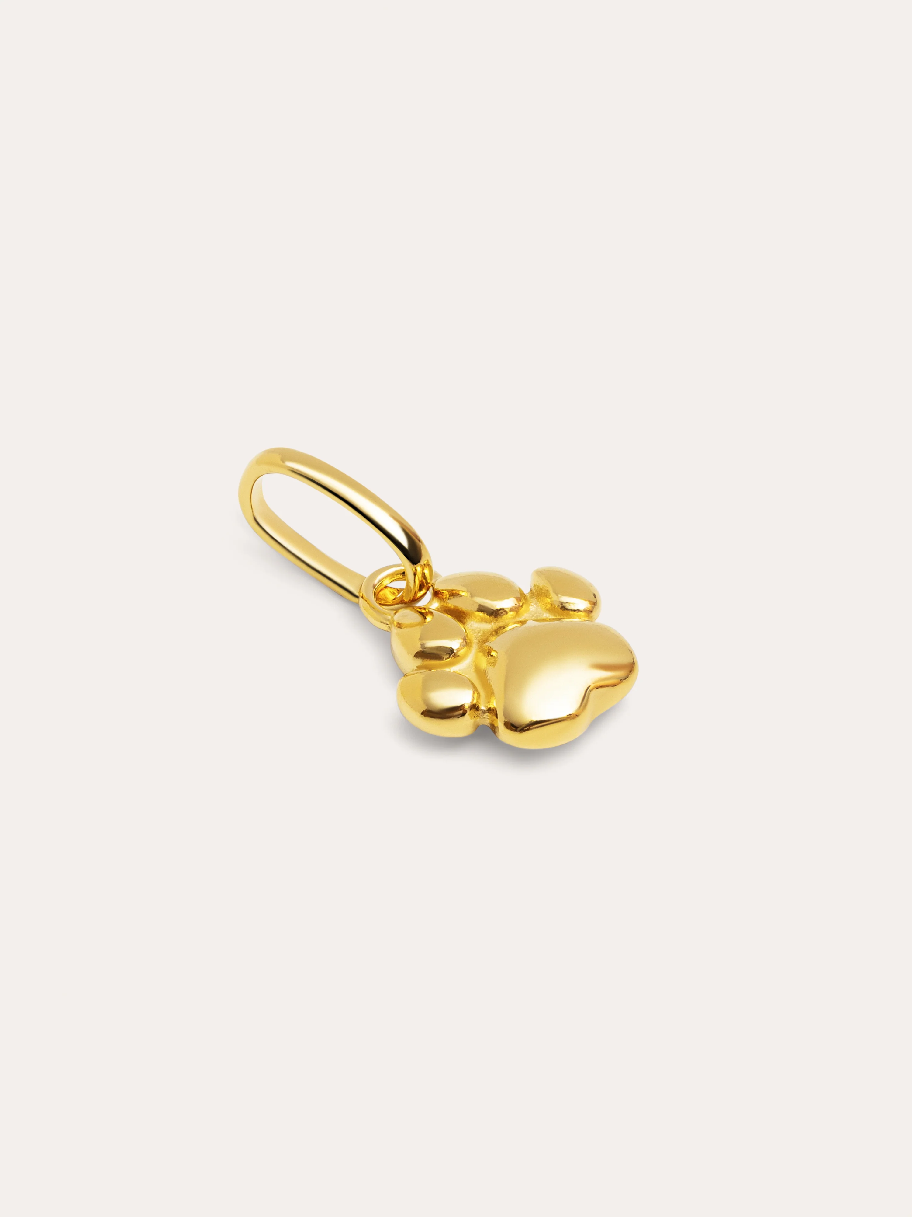Charm Simple Paw Plata Baño Oro - Image 3