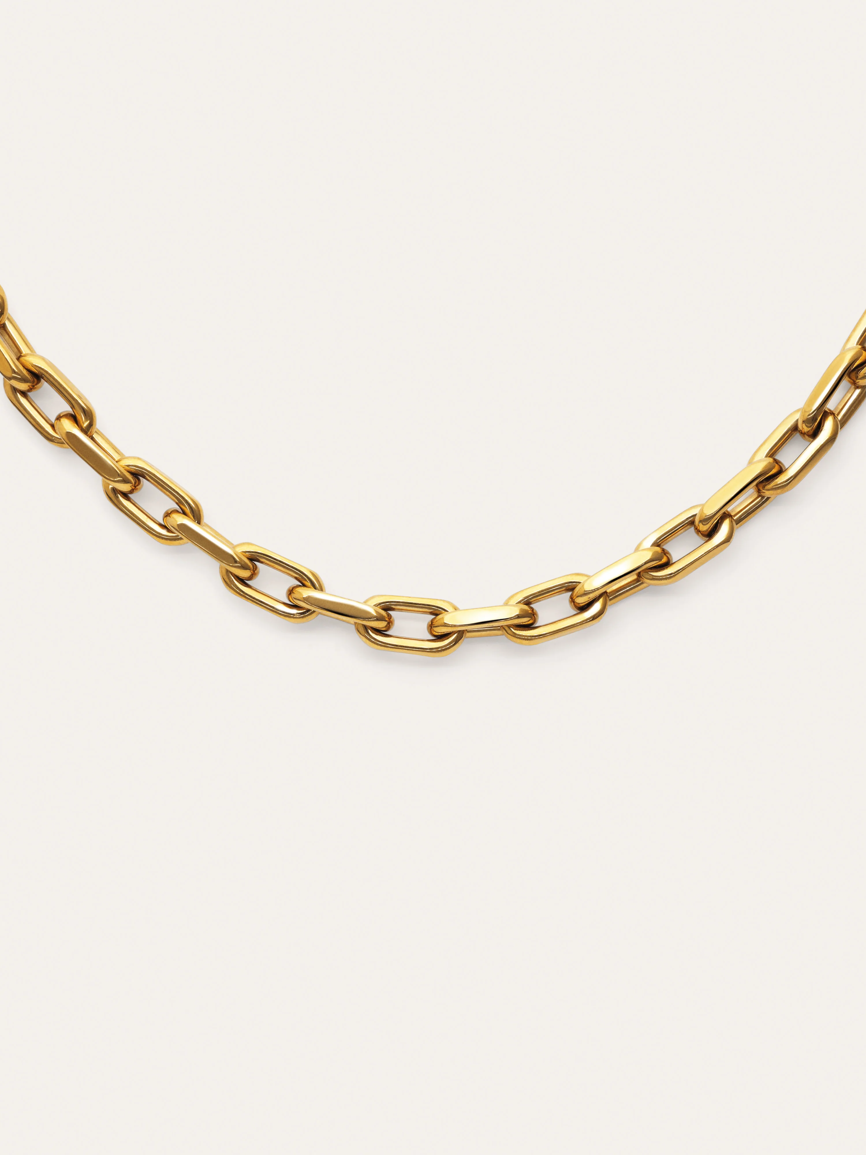 Collar Big Link Acero Baño Oro