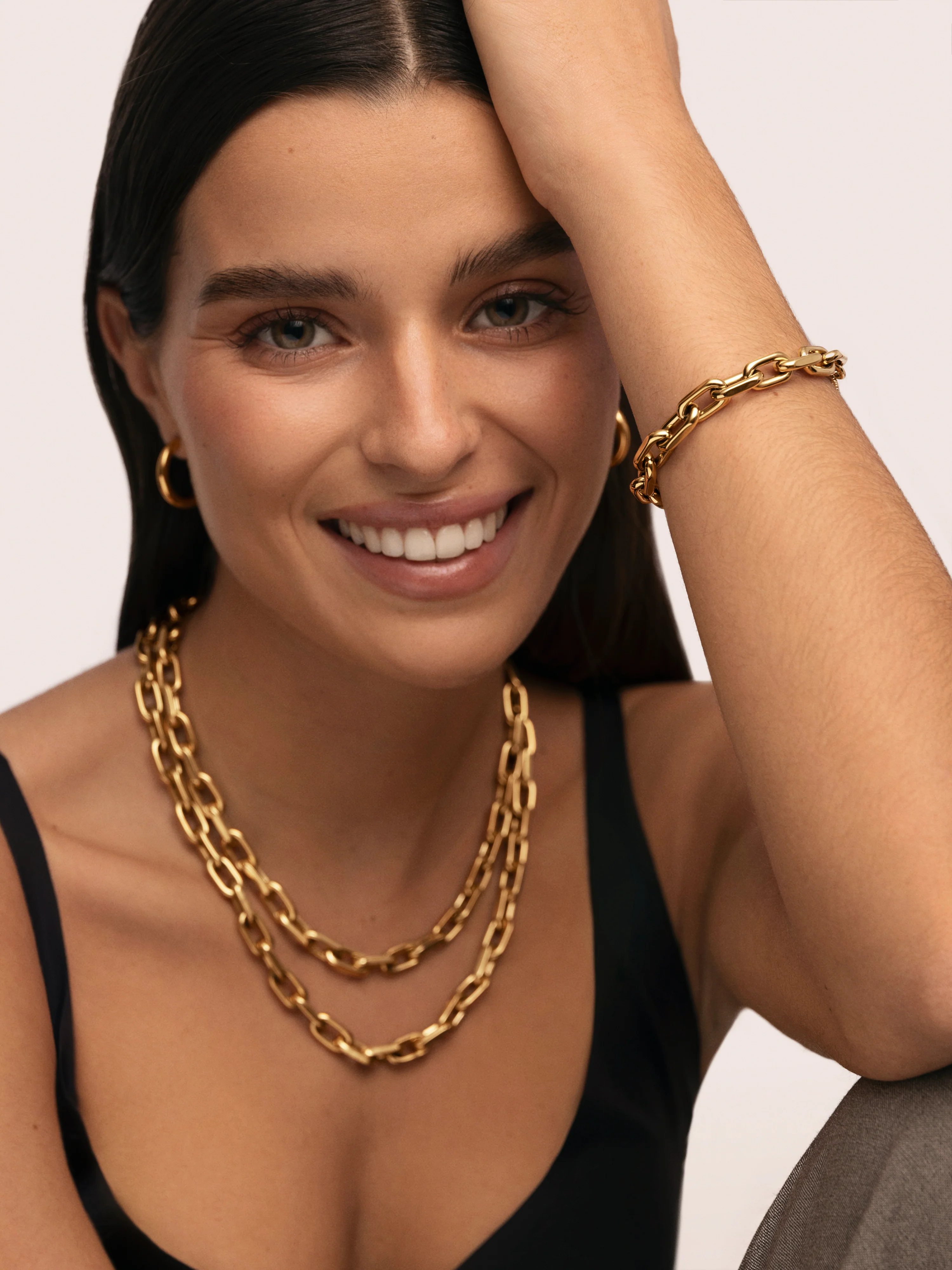 Collar Big Link Acero Baño Oro - Image 6