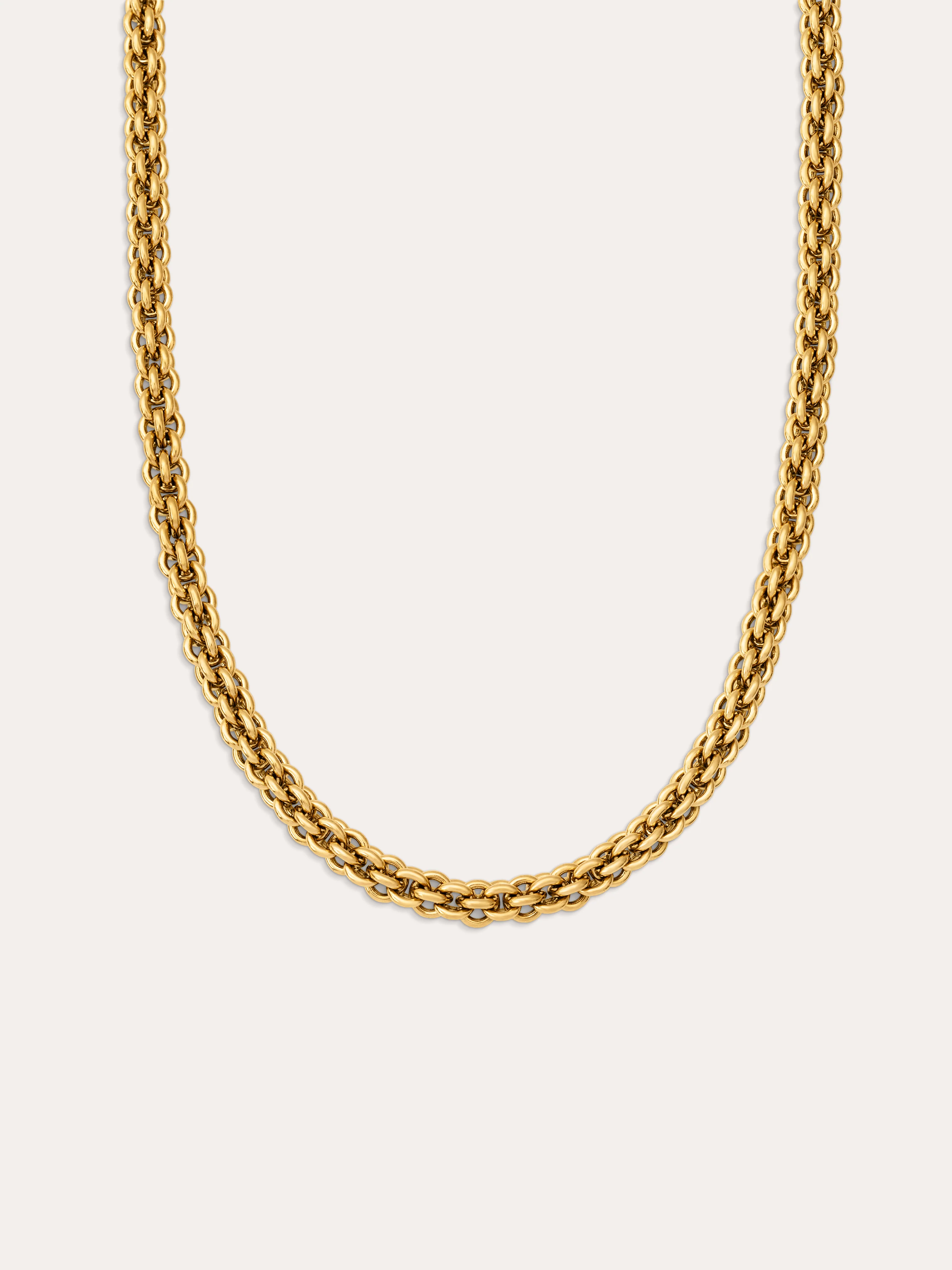Collar Big Rope Acero Baño Oro - Image 3