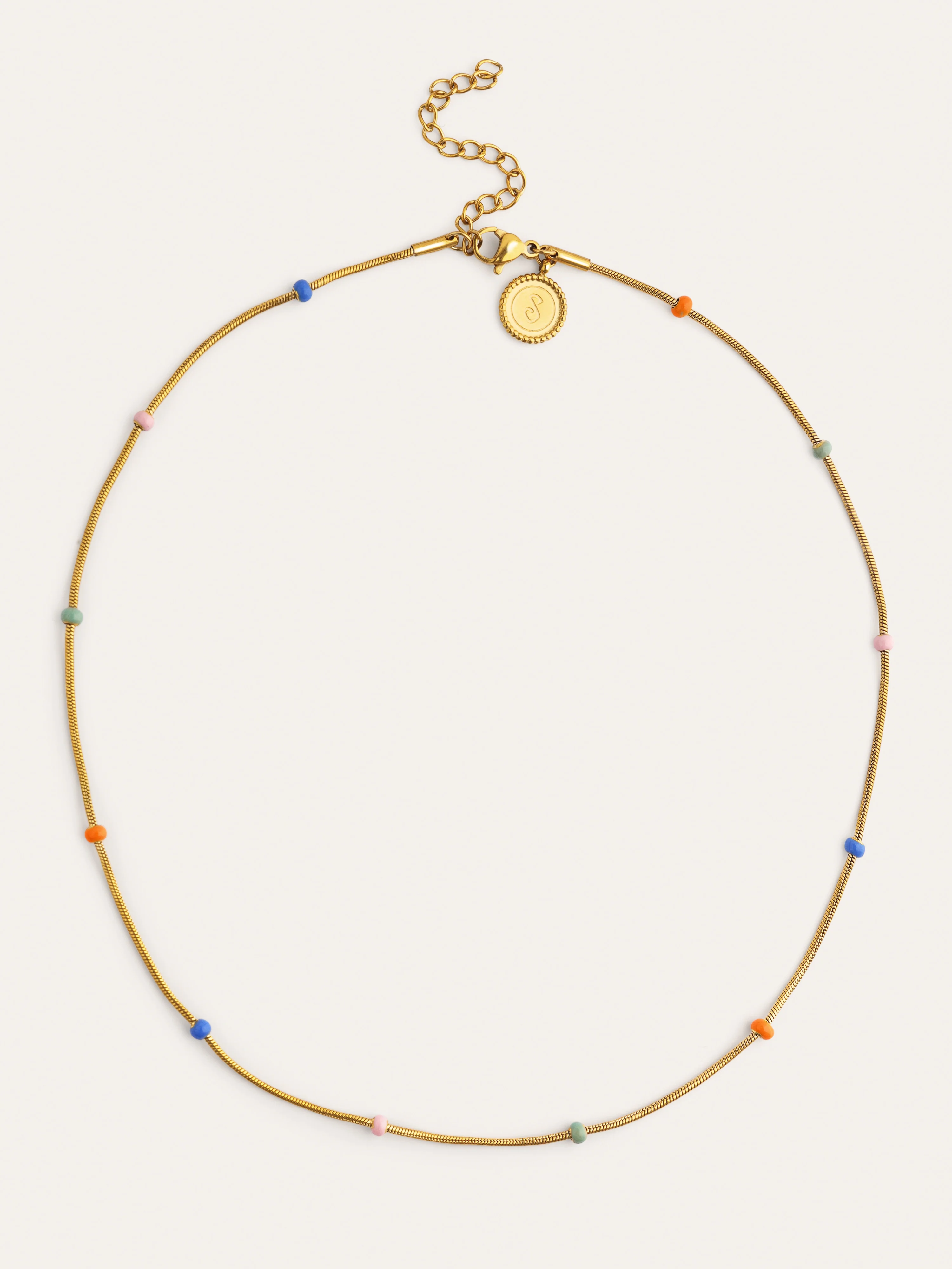 Collar Carla Enamel Acero Baño Oro - Image 4
