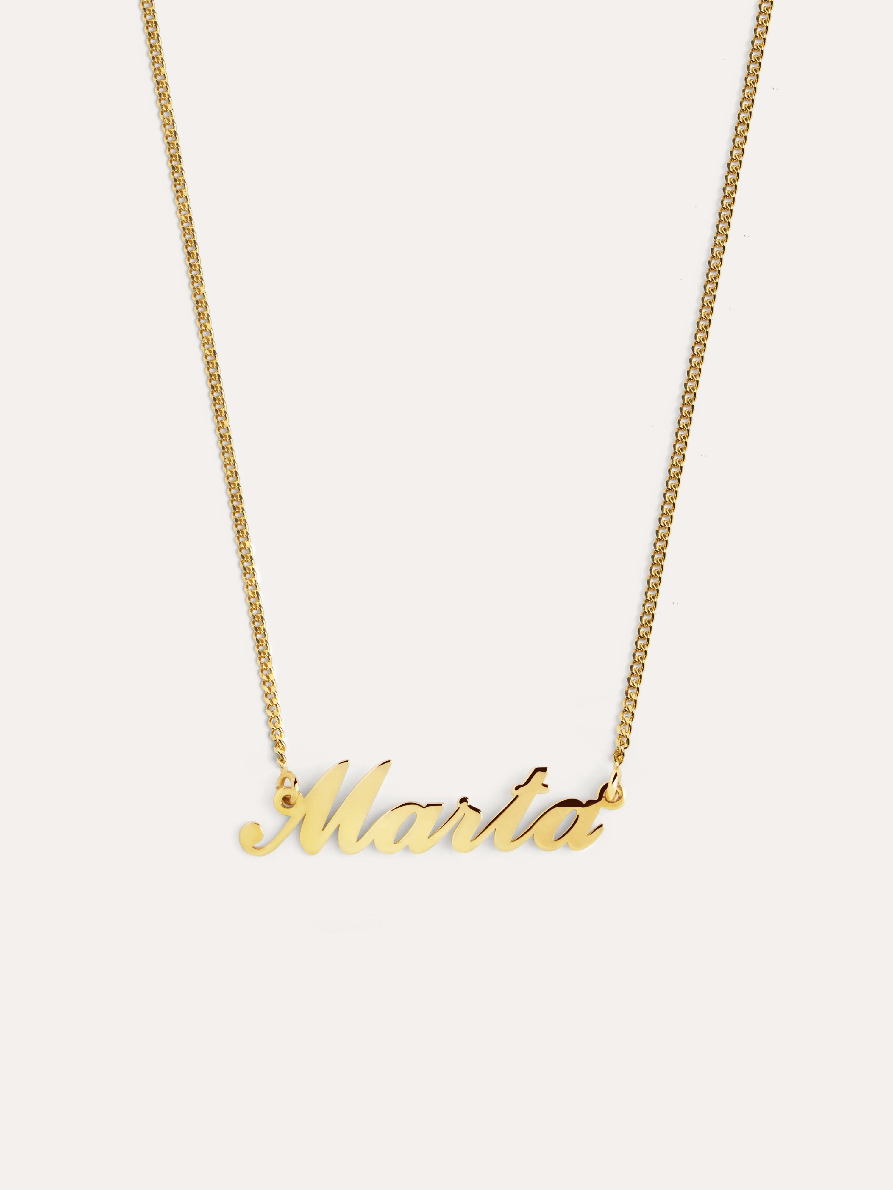 Collar Personalizado Carrie Plata Baño Oro