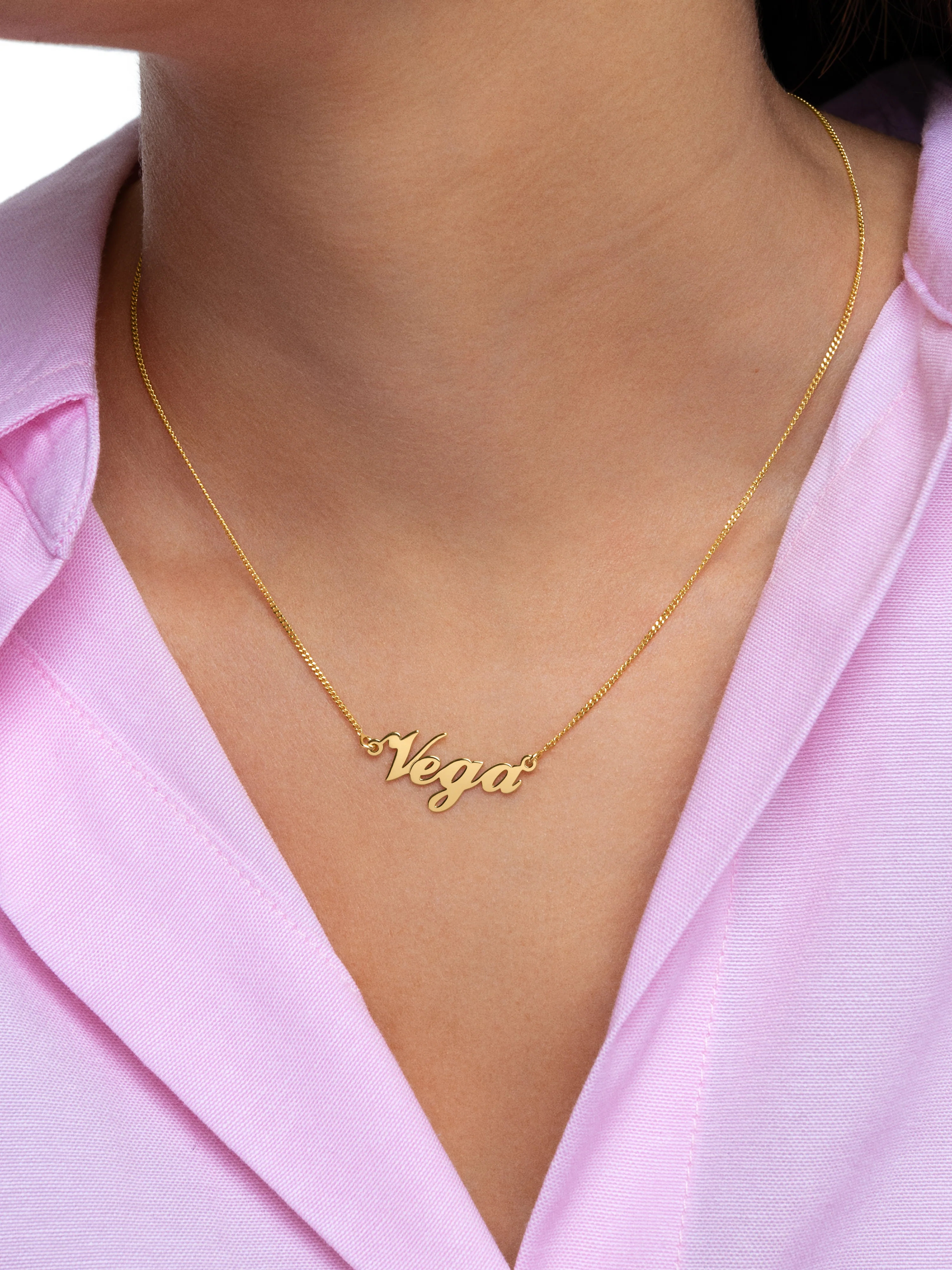 Collar Personalizado Carrie Plata Baño Oro - Image 2