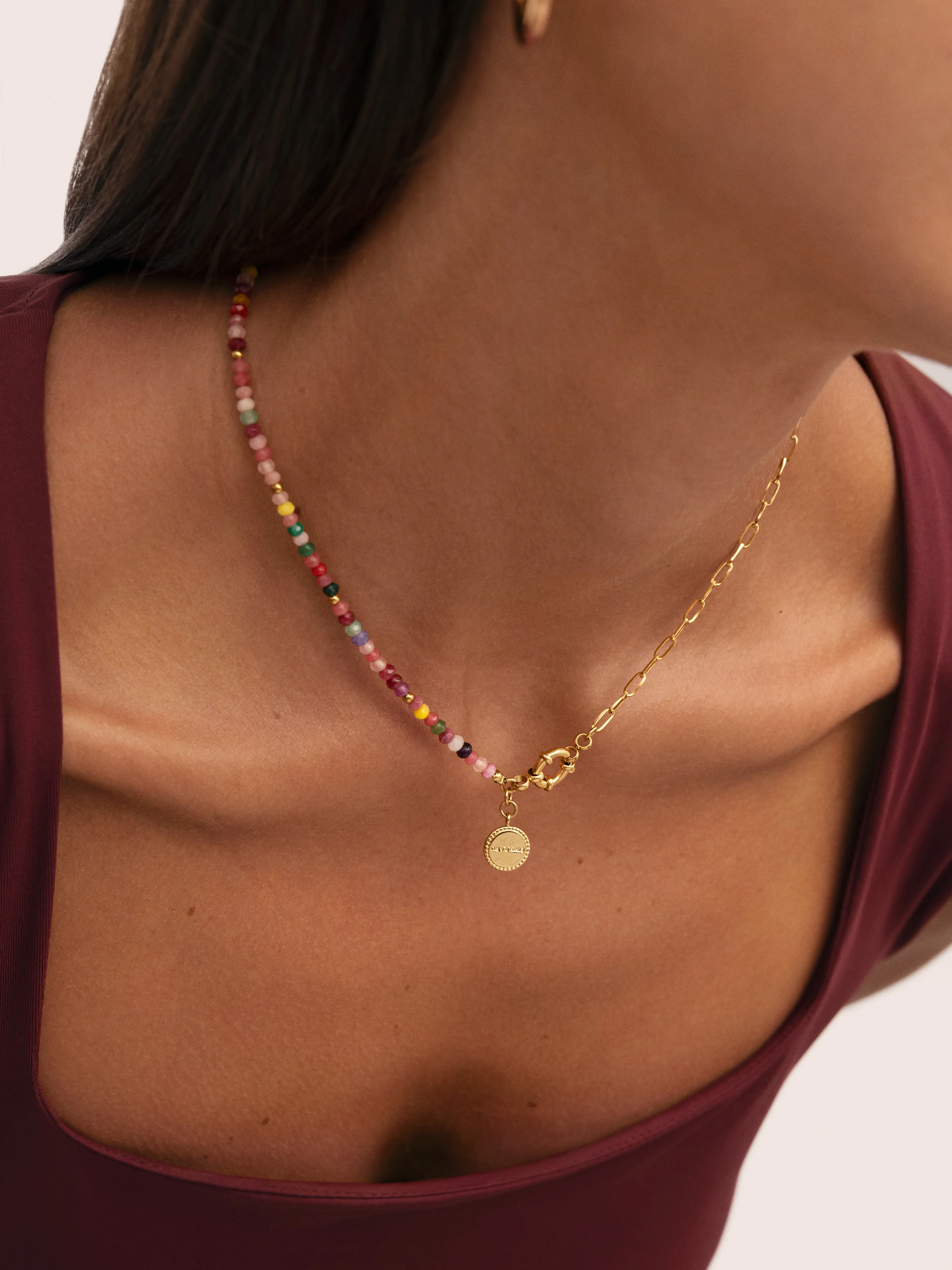 Collar Chic Amalia Acero Baño Oro - Image 4