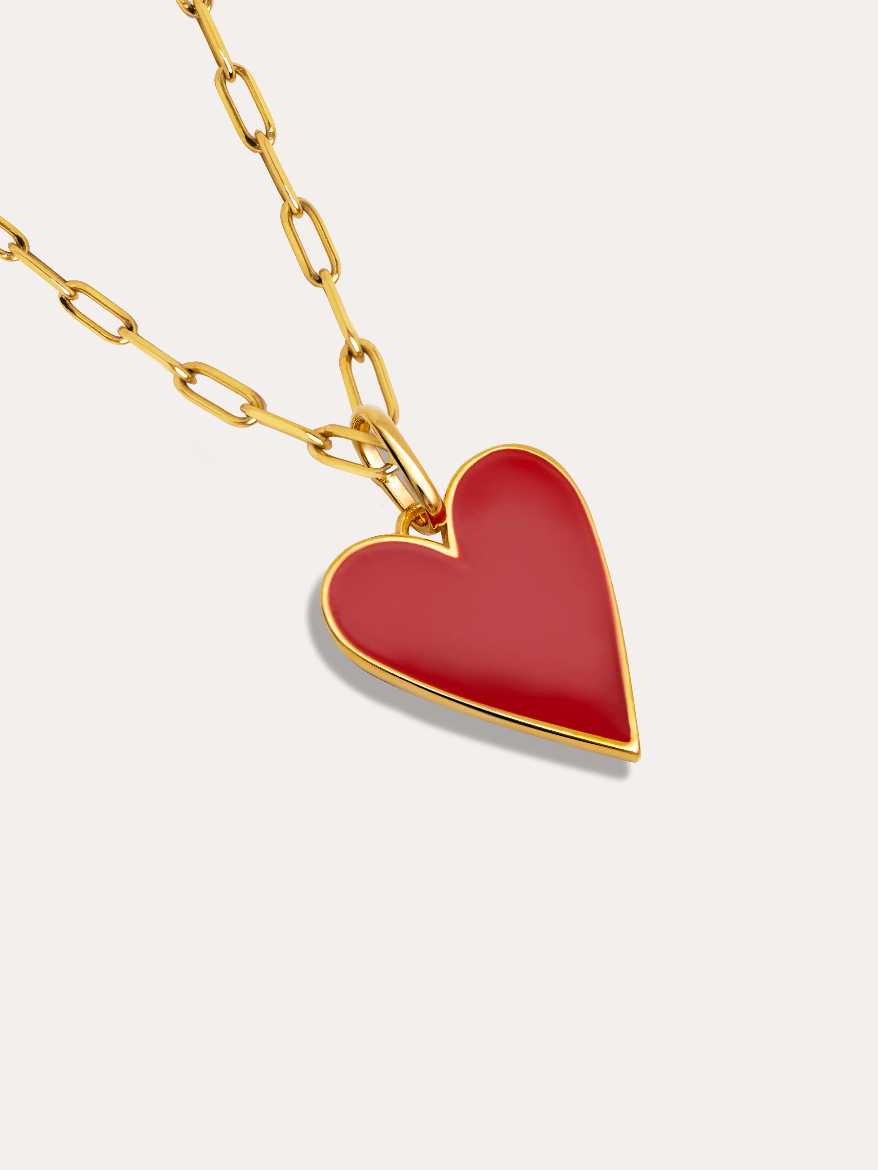 Collar Chic Lovely Heart Red Acero Baño Oro - Image 3
