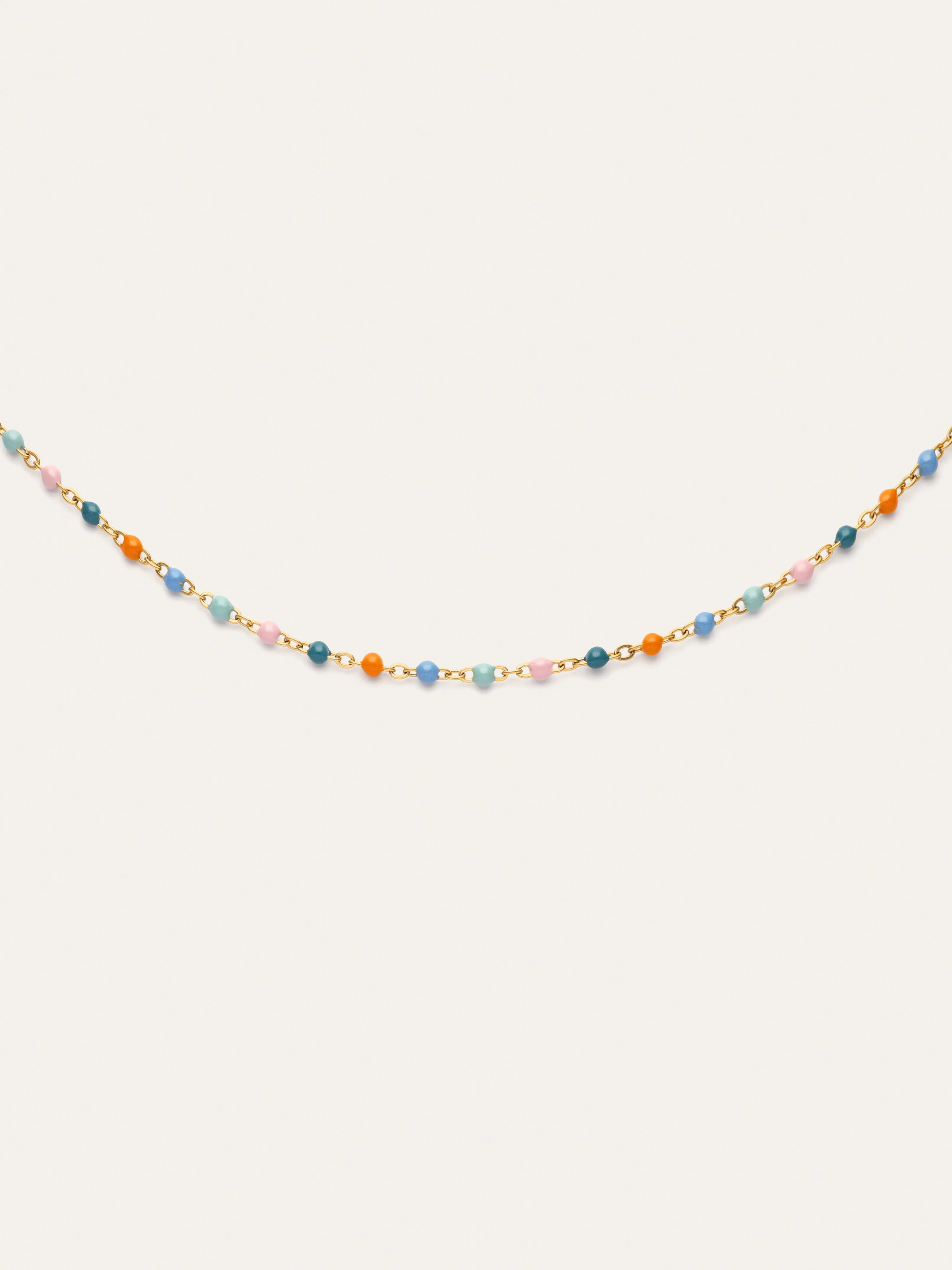 Collar Dots Alpine Enamel Acero Baño Oro