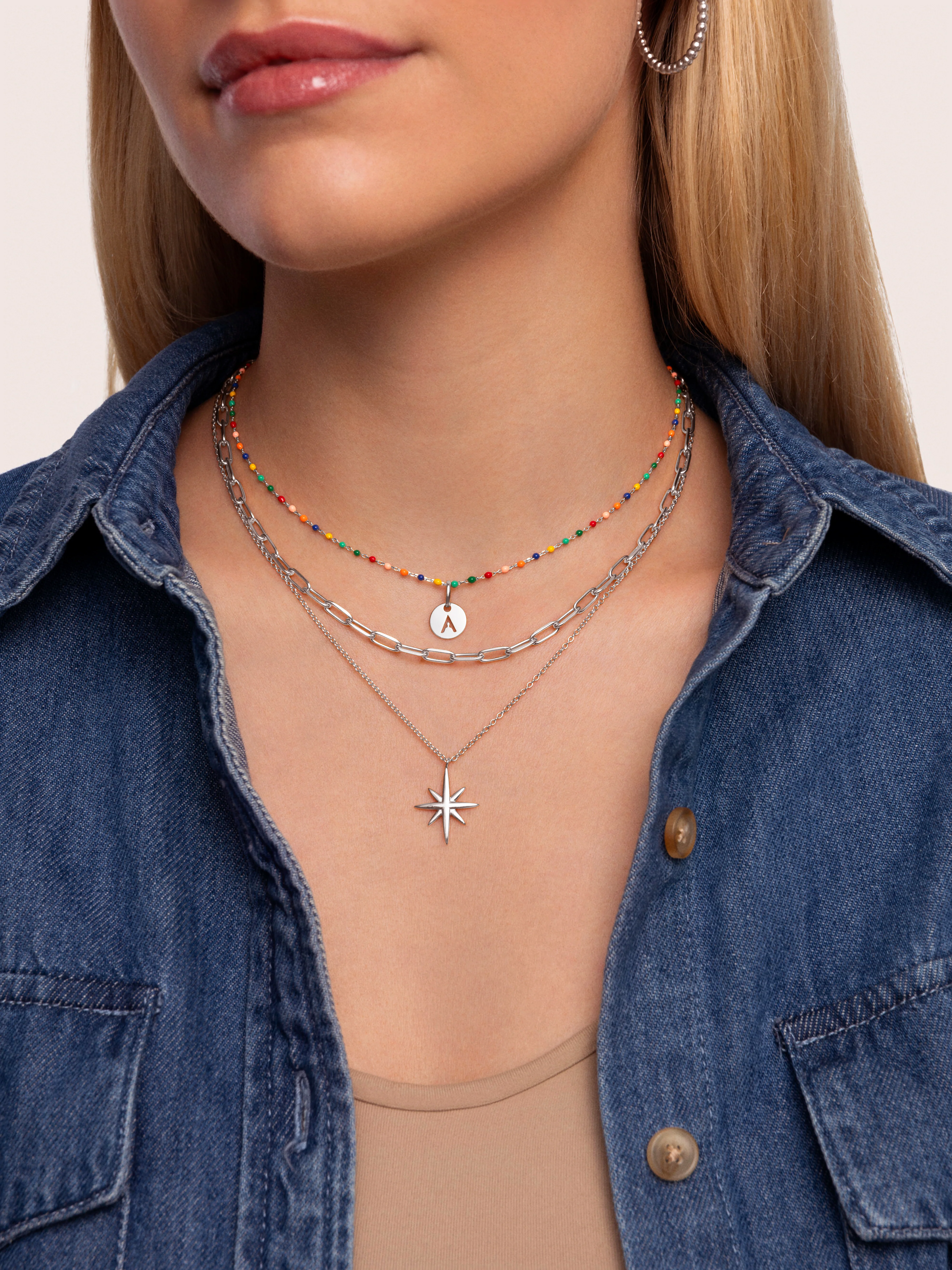 Collar Dots Colors Enamel Plata - Image 4