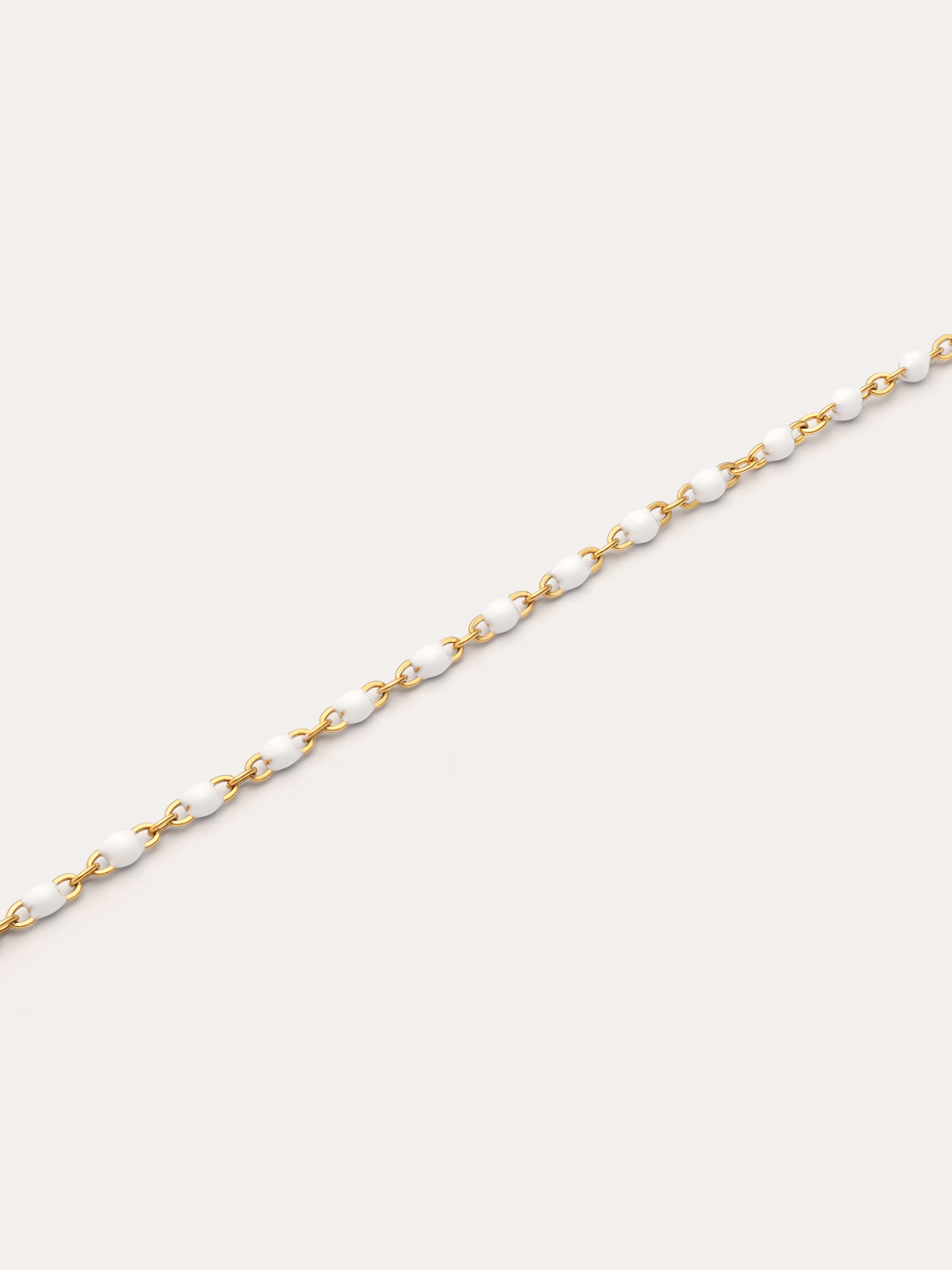 Collar Dots Enamel Blanco Acero Baño Oro - Image 3