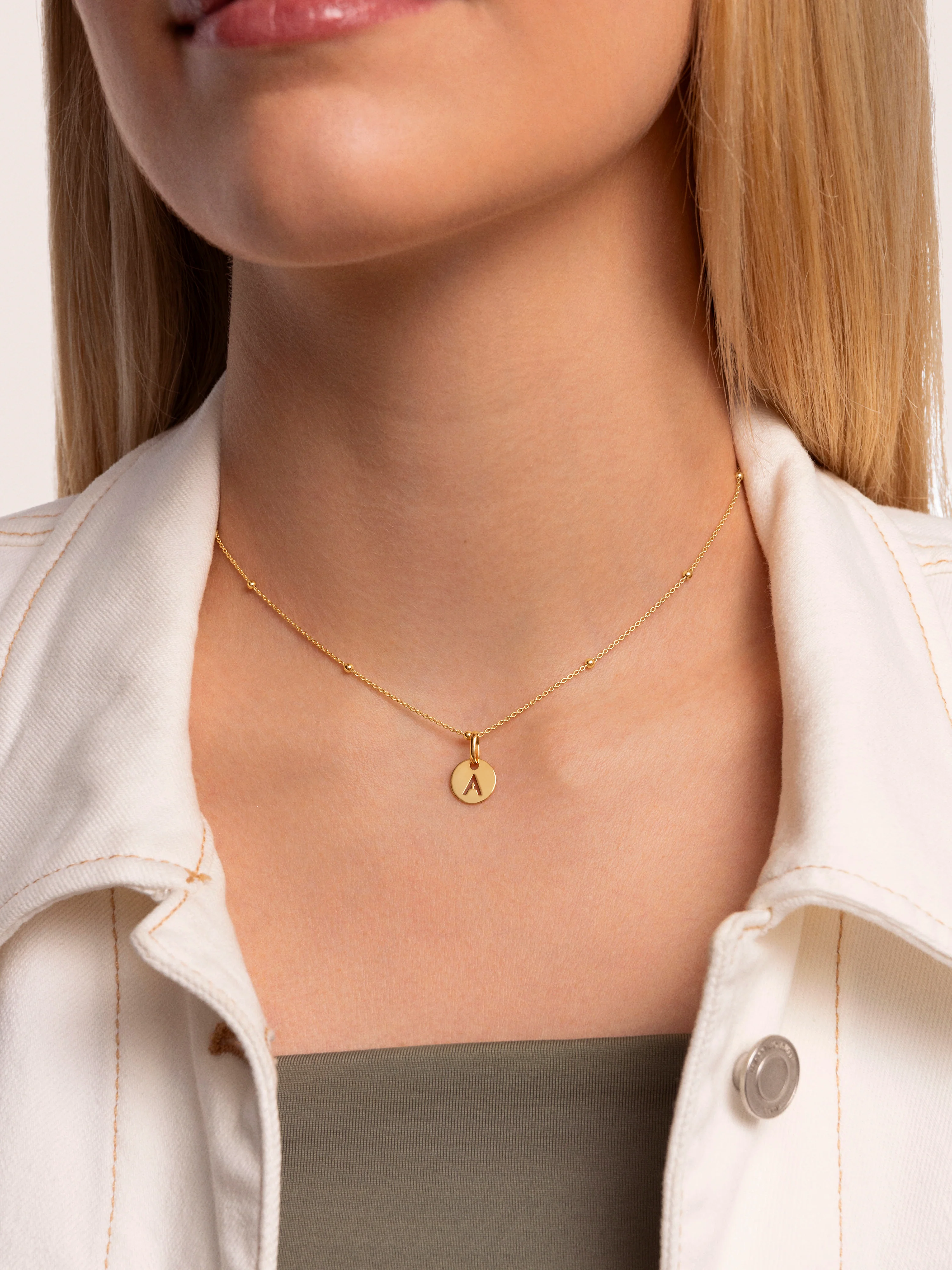 Collar Dots Plata Baño Oro - Image 5