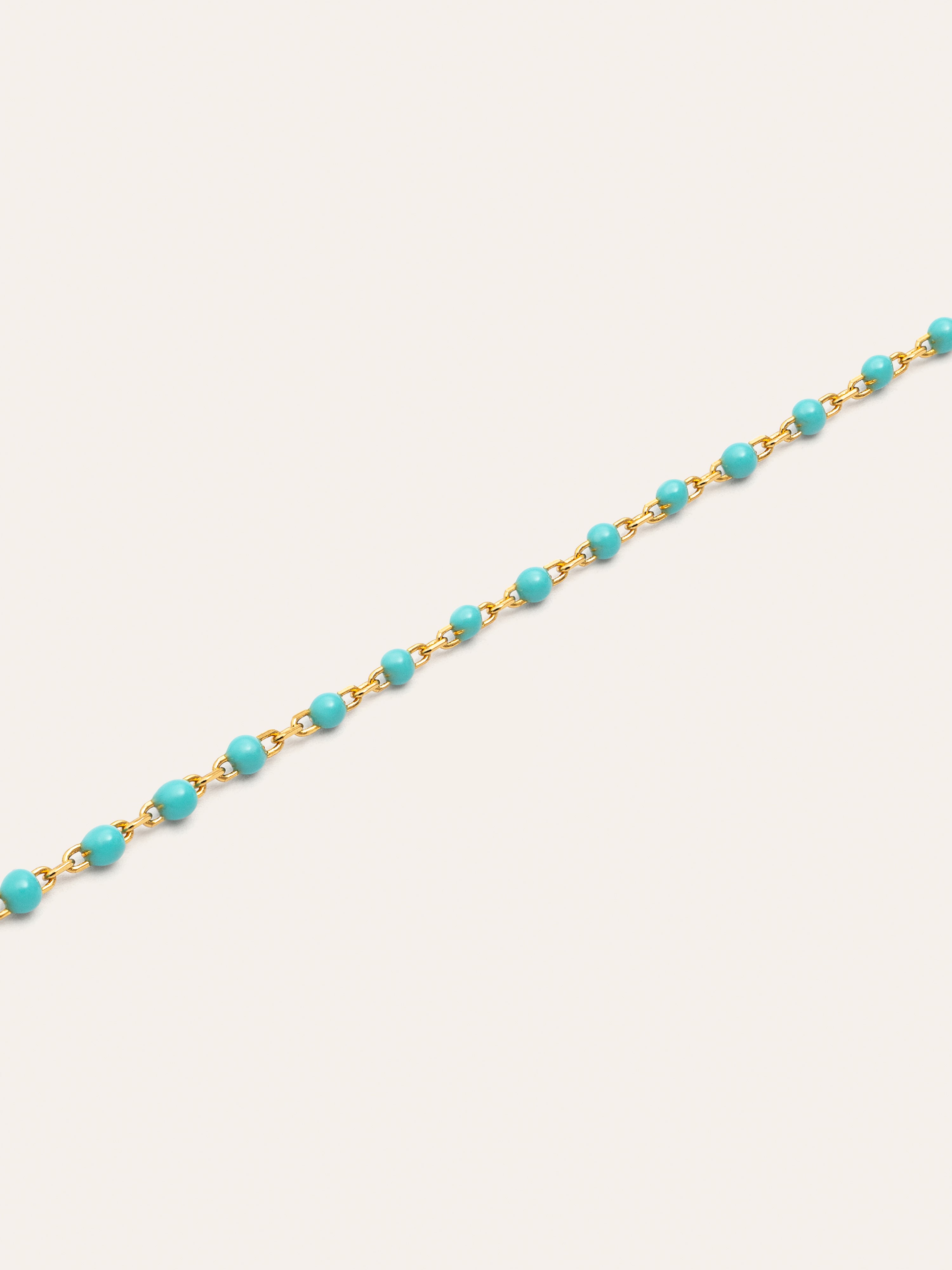 Collar Dots Turquoise Enamel Plata Baño Oro - Image 3