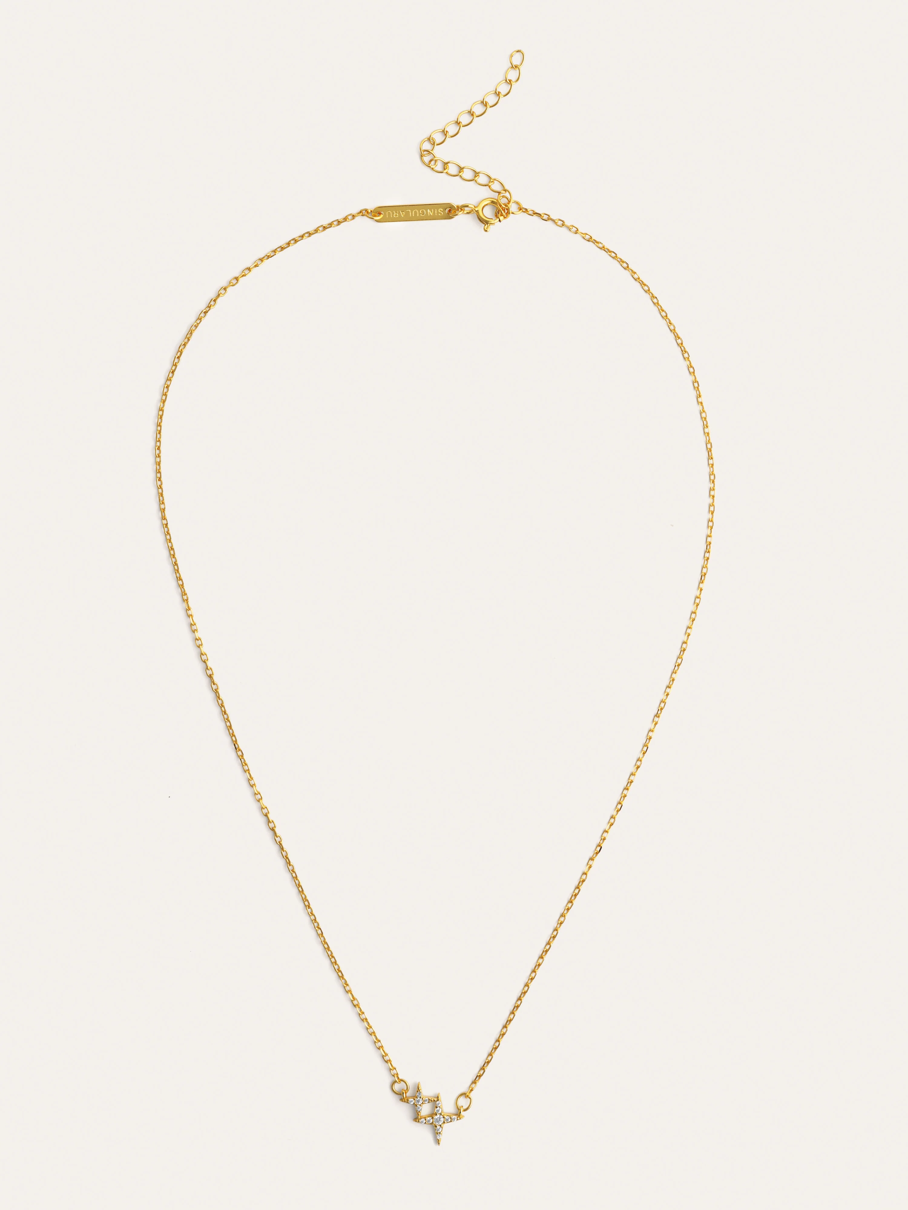 Collar Duo Spark Plata Baño Oro - Image 4