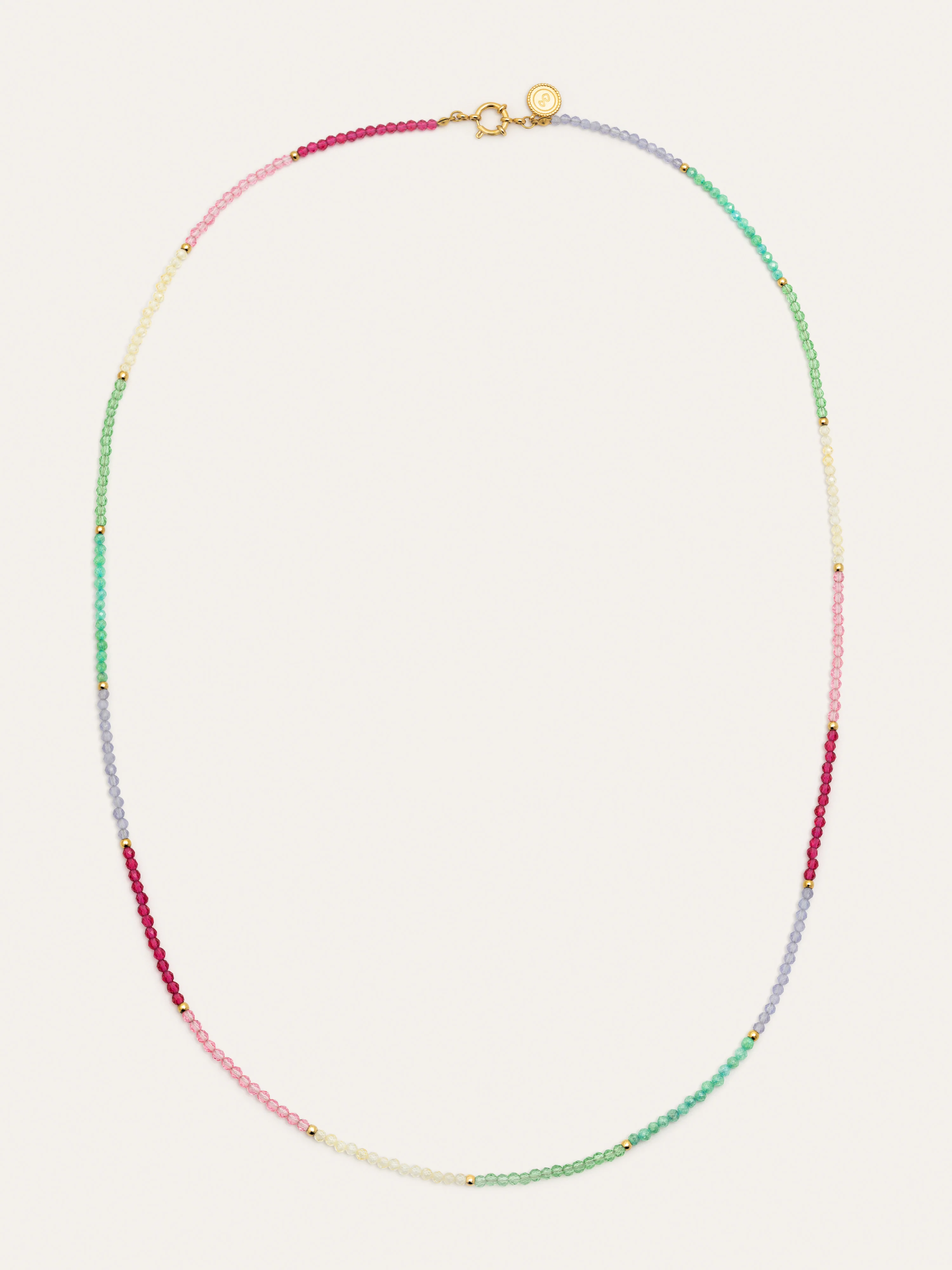 Collar Dye Dots Pastel Acero Baño Oro - Image 5
