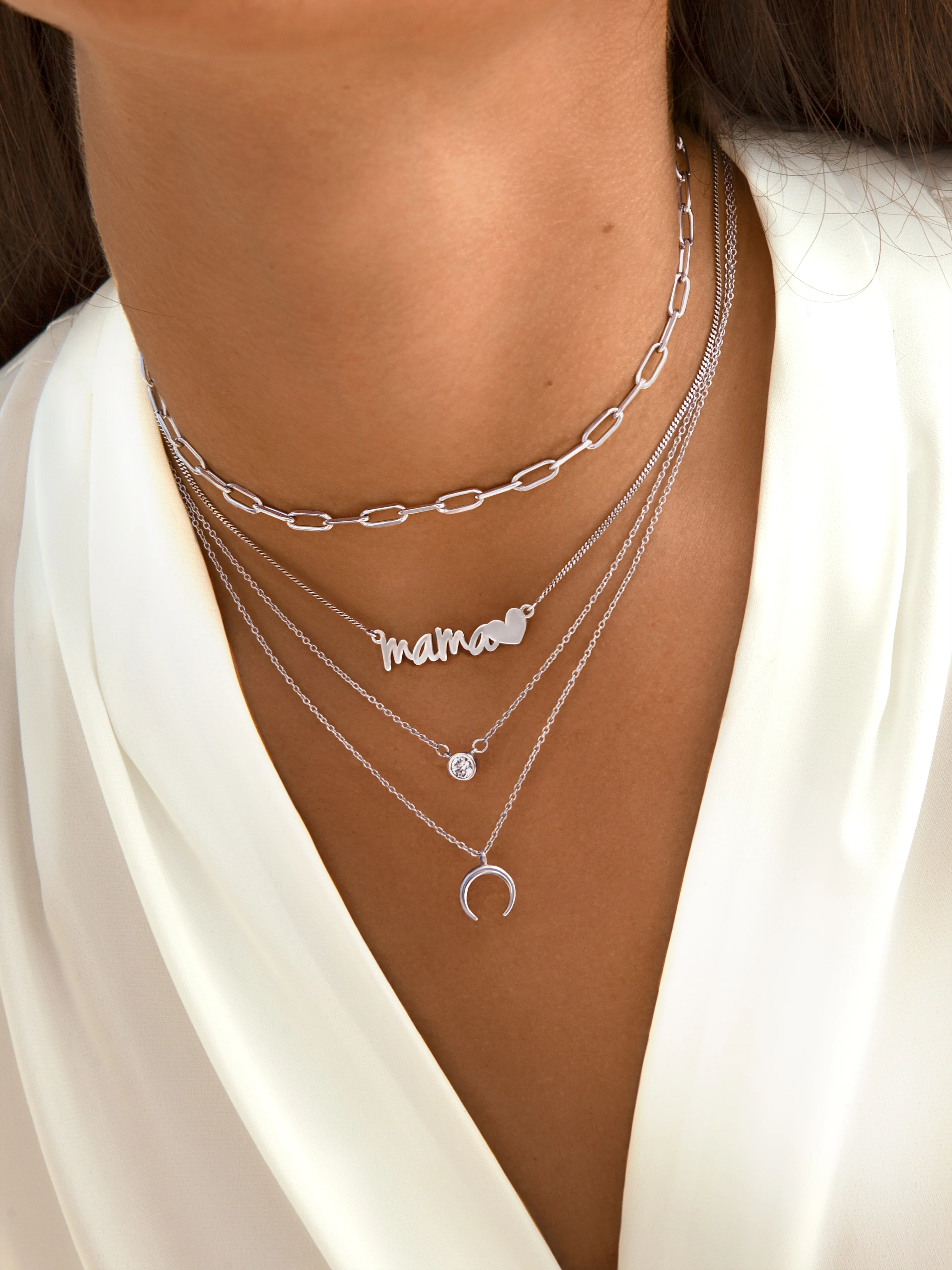 Collar Mamá Heart Plata - Image 3