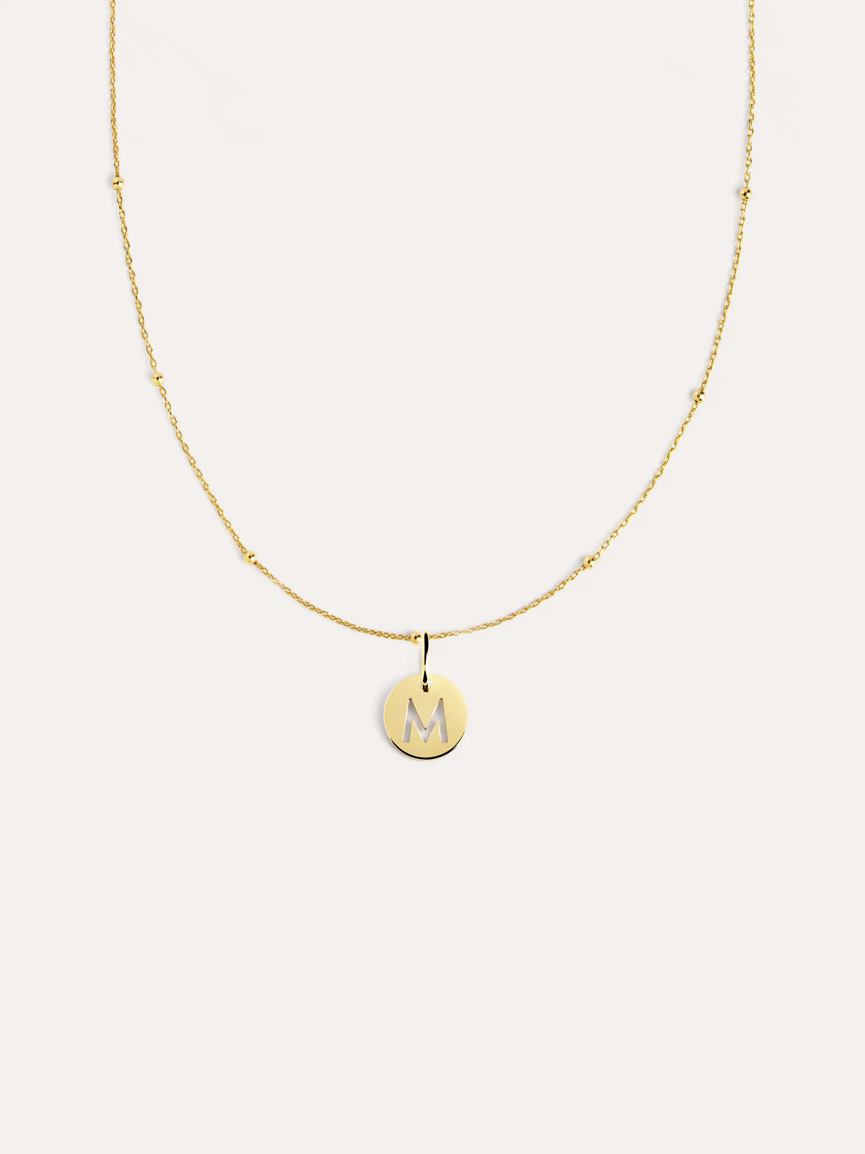Collar Mini Medallion Plata Baño Oro - Image 12