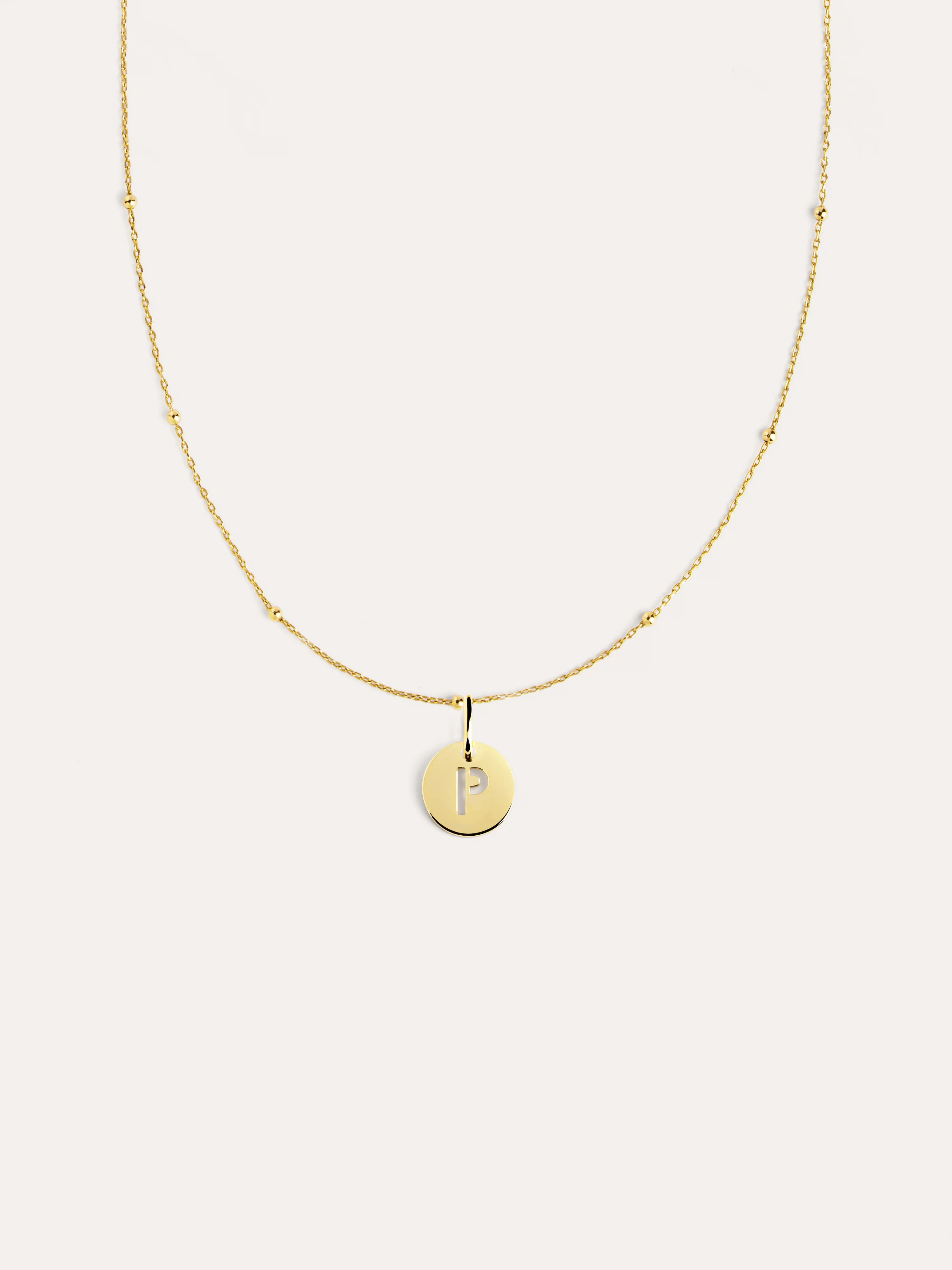 Collar Mini Medallion Plata Baño Oro - Image 15