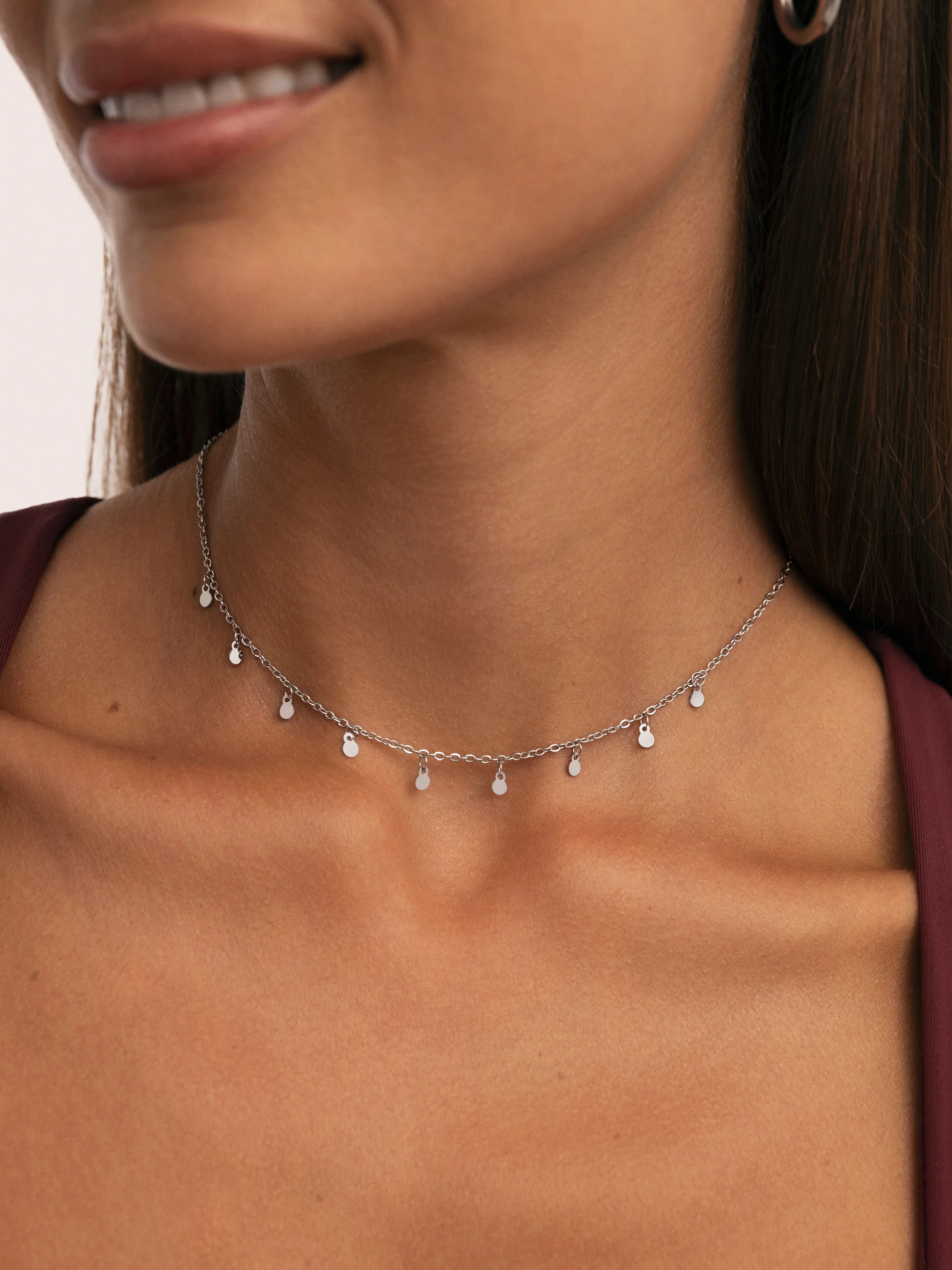 Collar Mini Moons 3mm Acero - Image 2