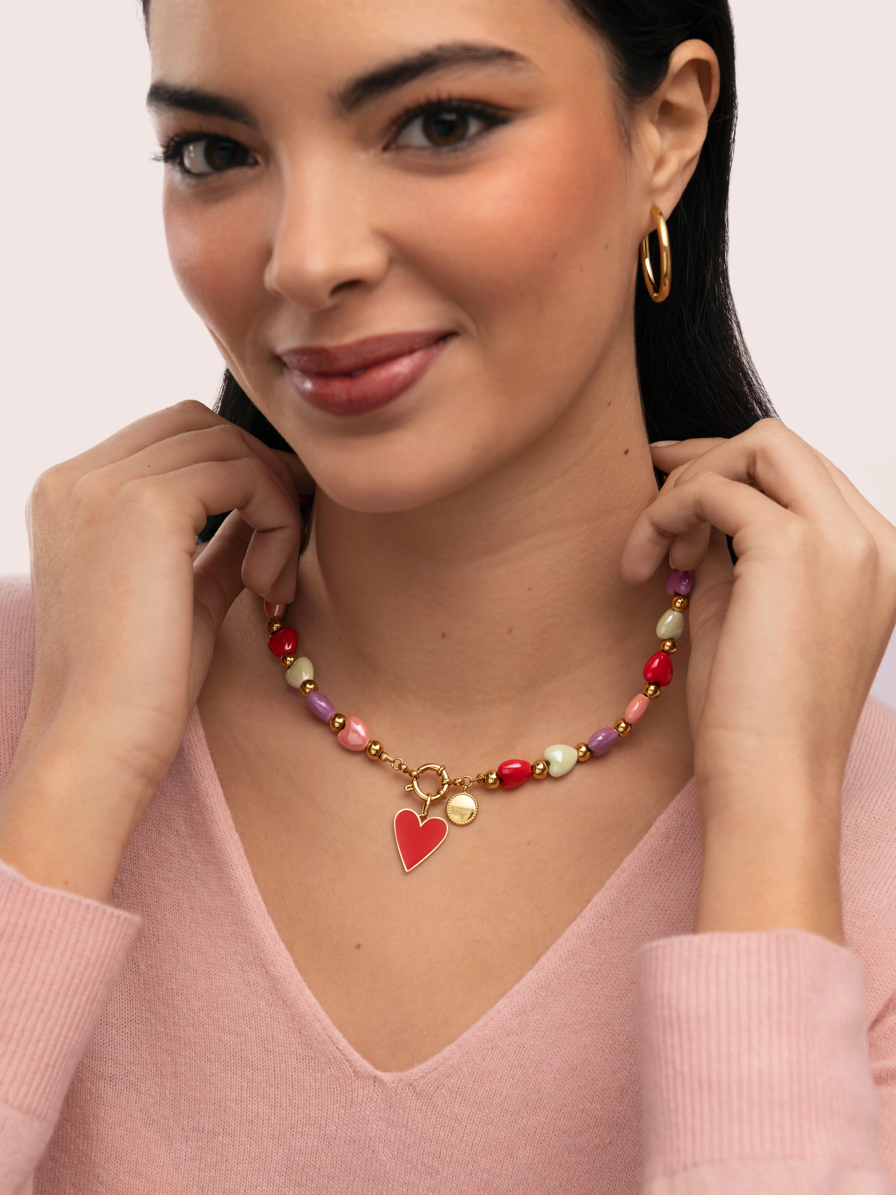 Collar l'Amour à Paris Color Acero Baño Oro - Image 4