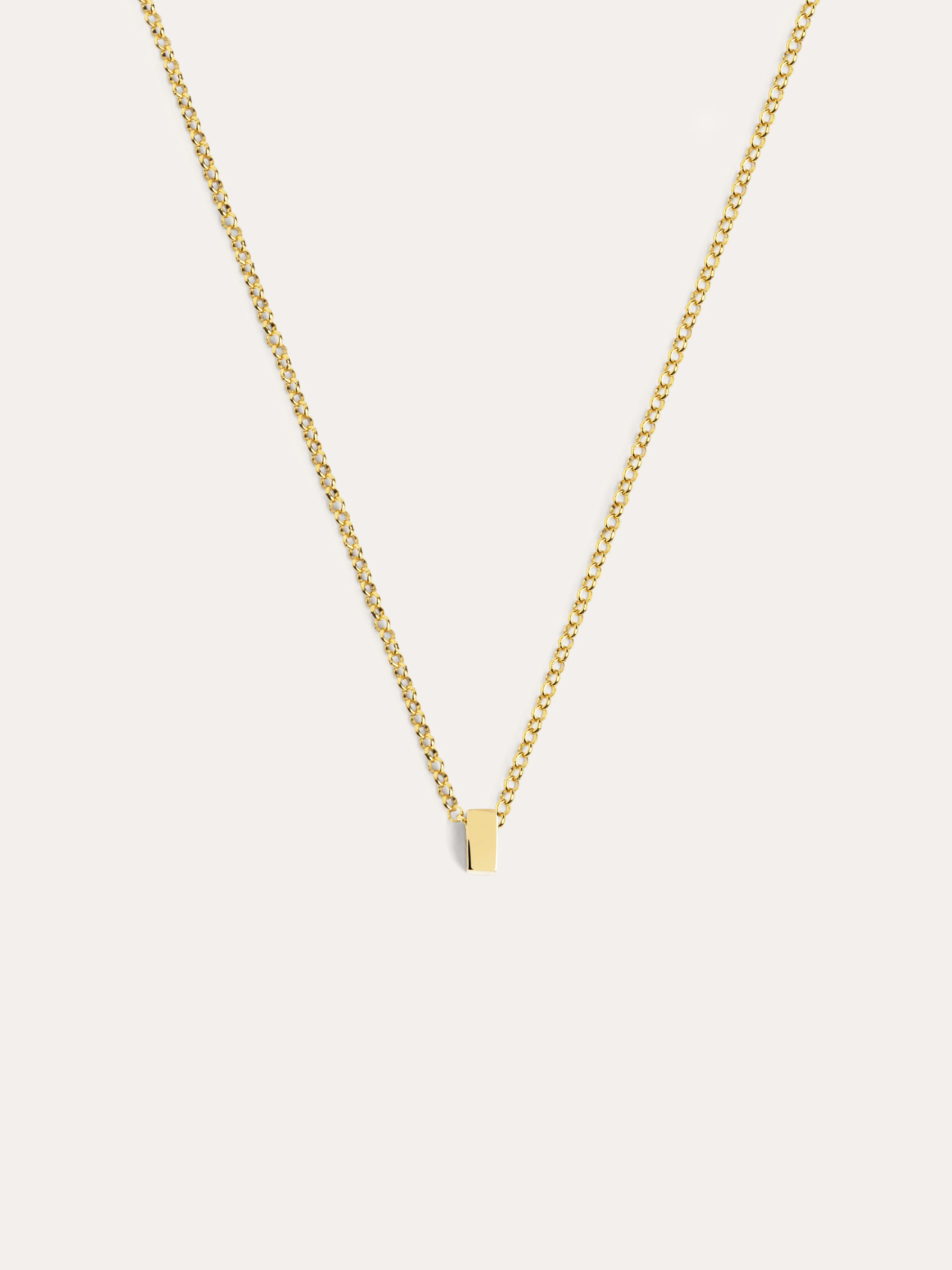 Collar Personalizado Single Letter Plata Baño Oro - Image 17