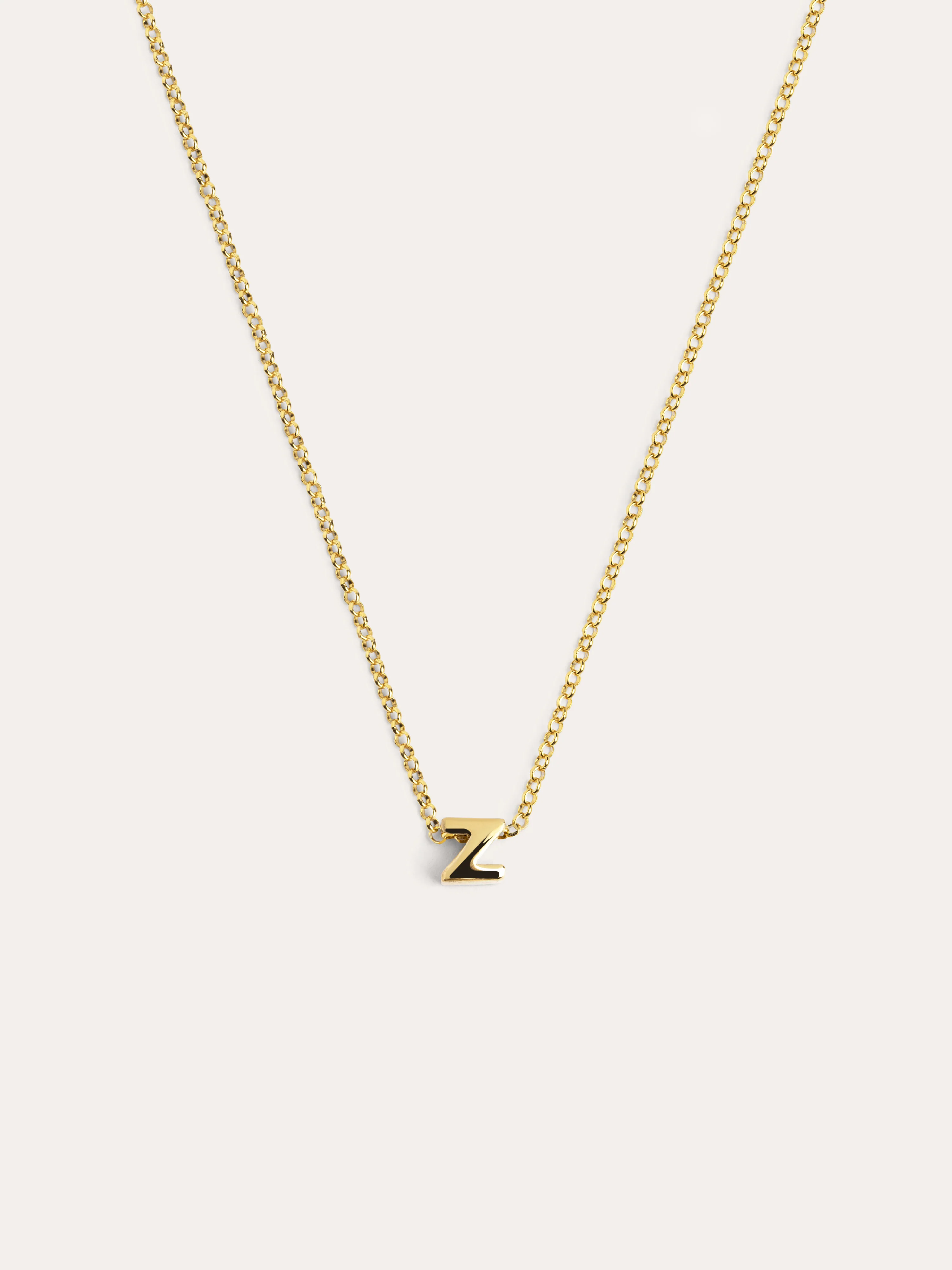 Collar Personalizado Single Letter Plata Baño Oro - Image 34