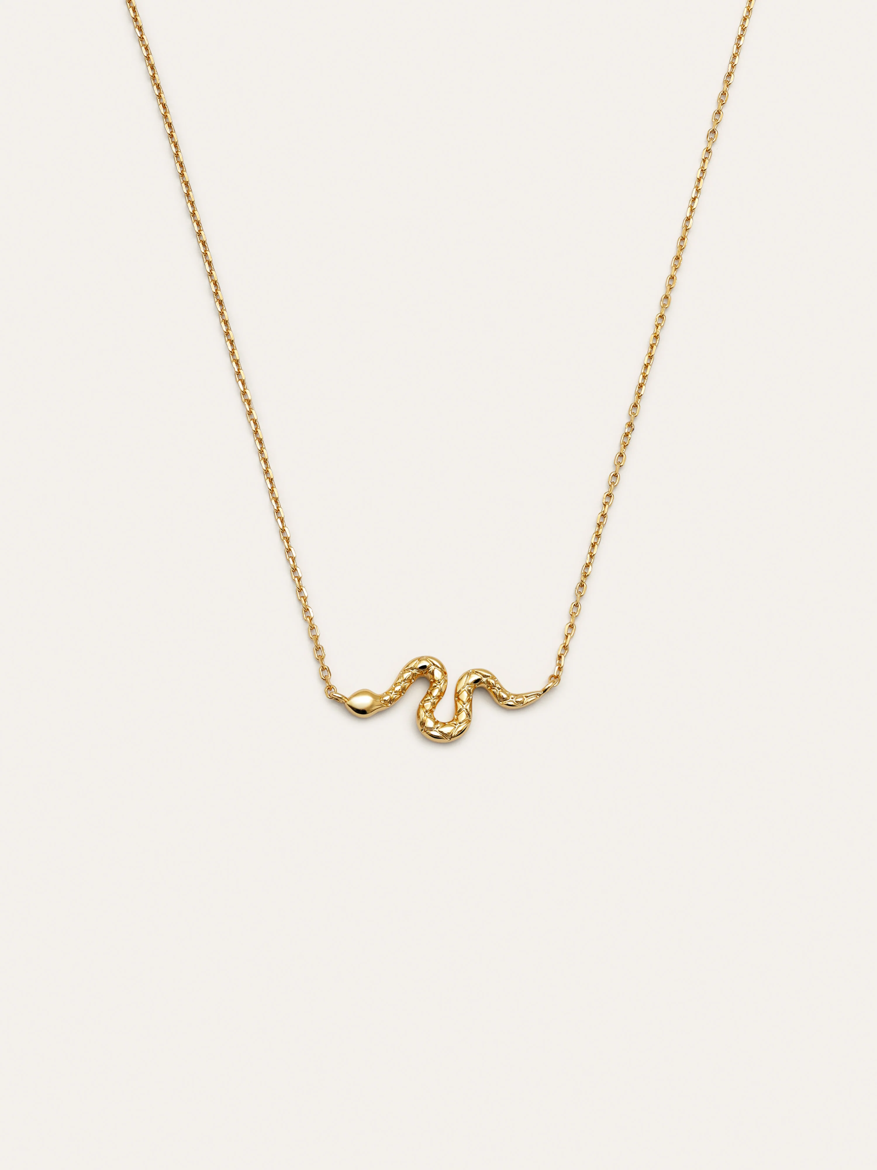 Collar Serpiente Baño Oro