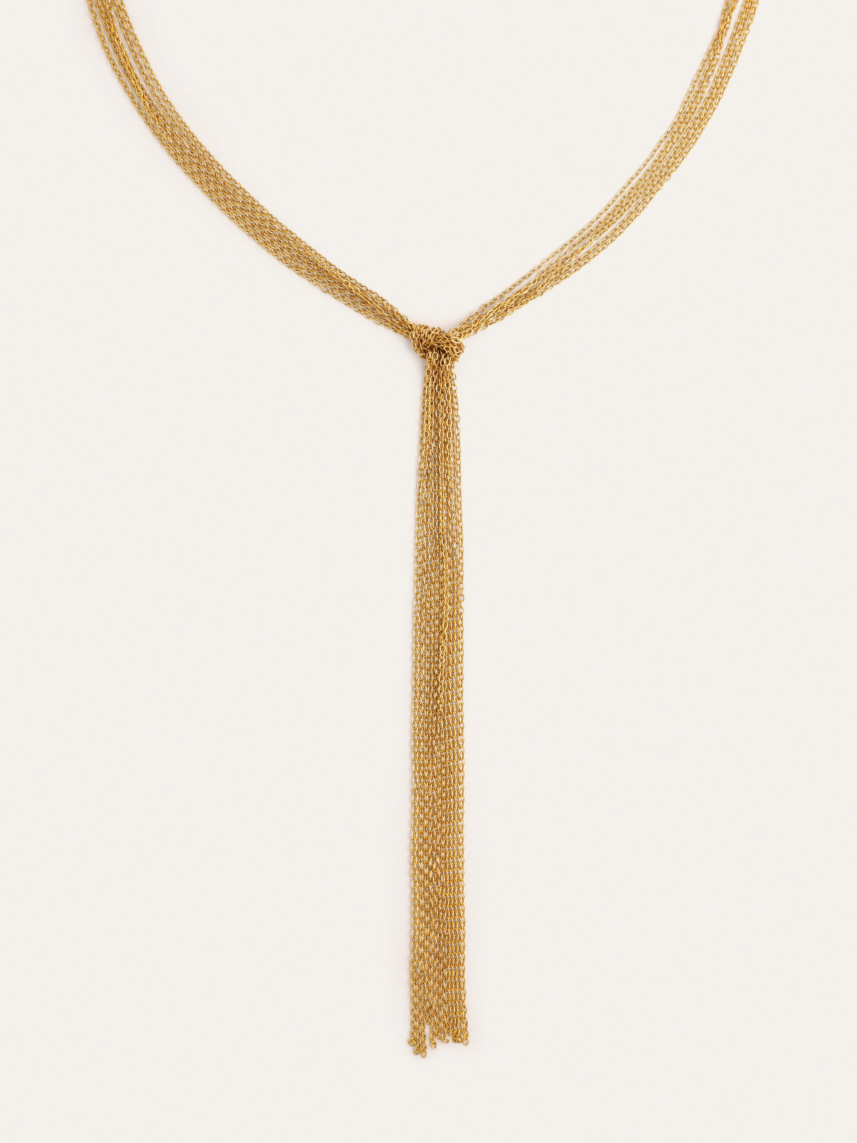 Collar Y Chains Acero Baño Oro