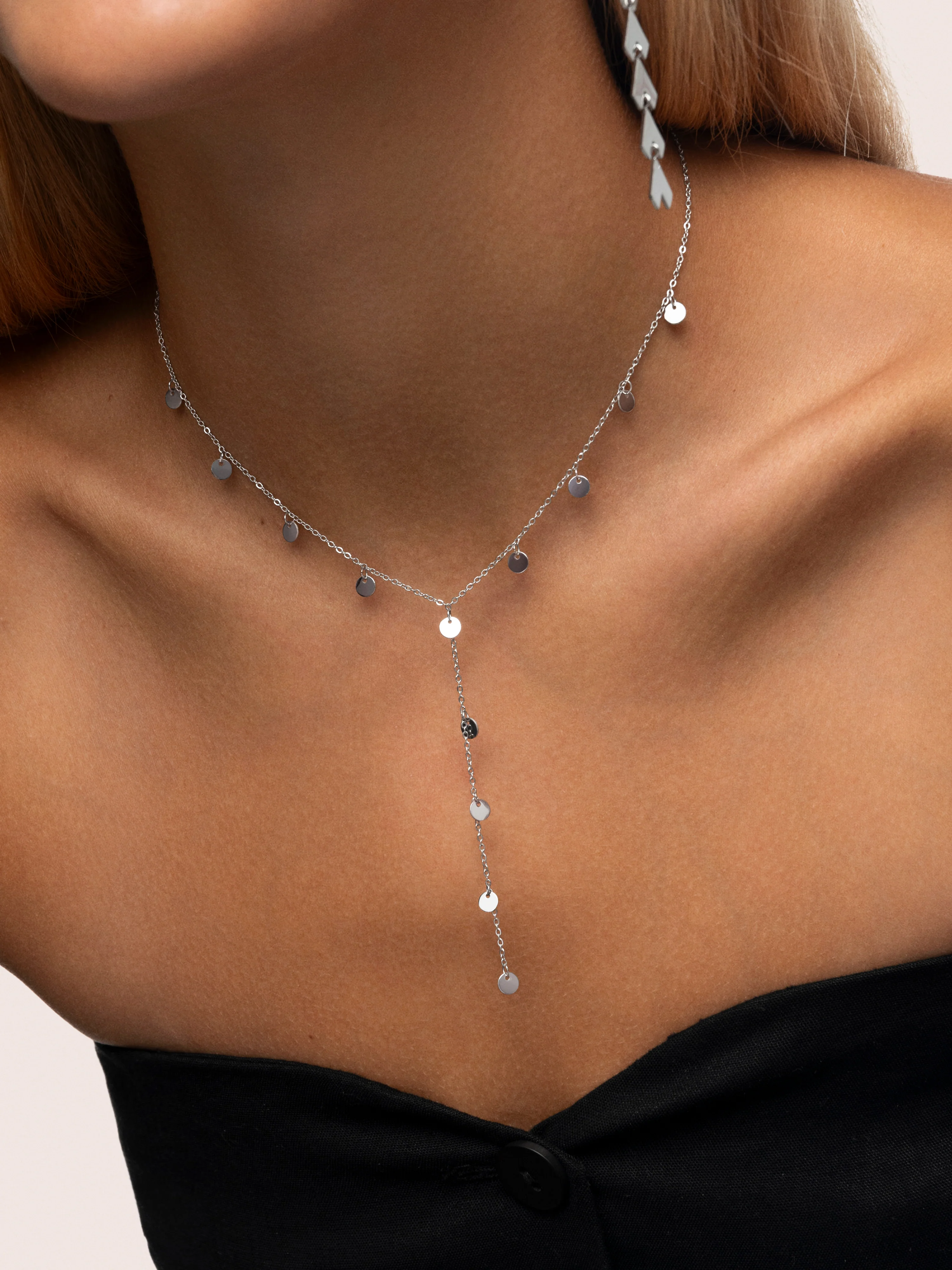 Collar Y Mini Moon Acero - Image 2