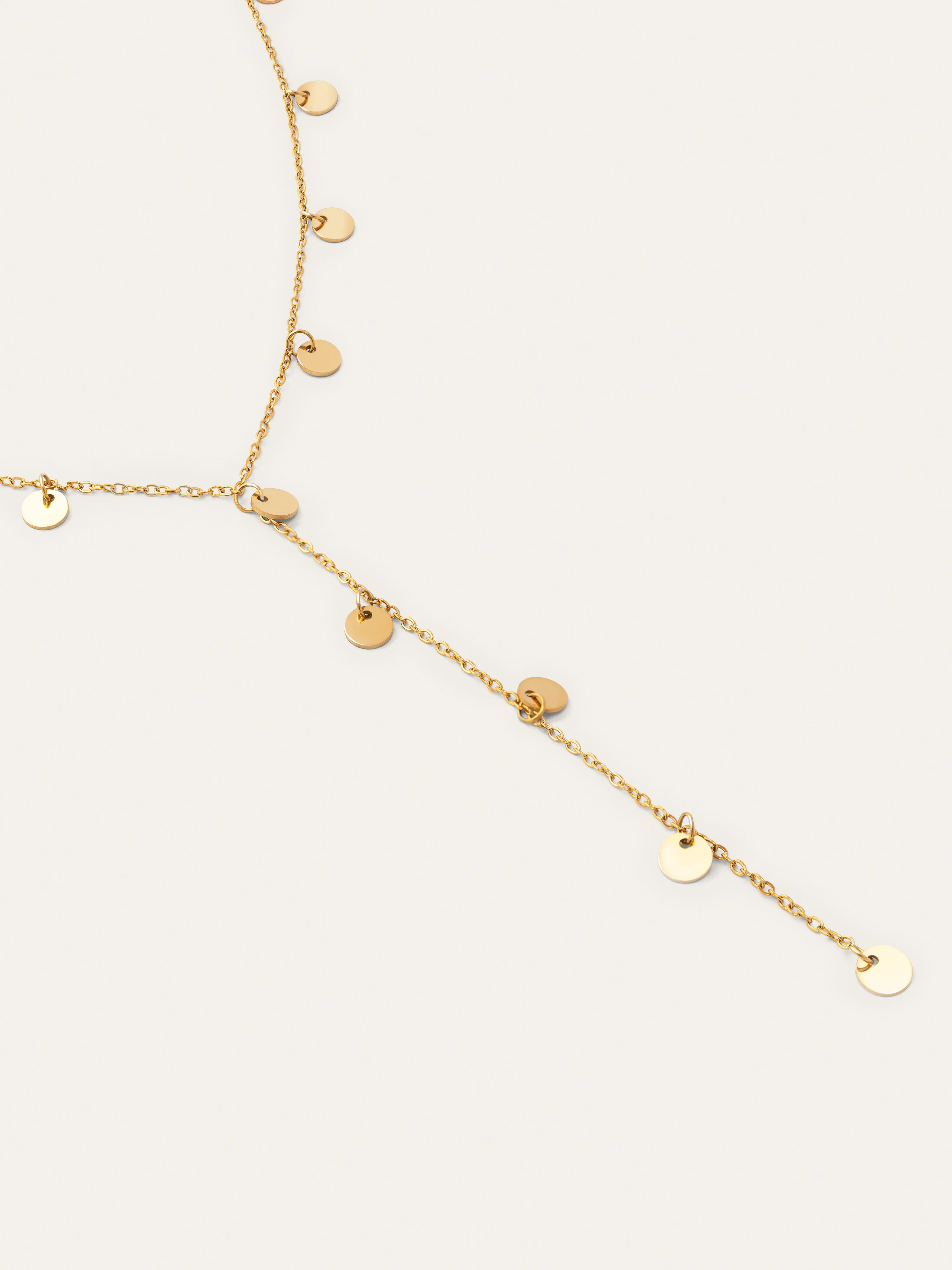 Collar Y Mini Moon Acero Baño Oro - Image 3