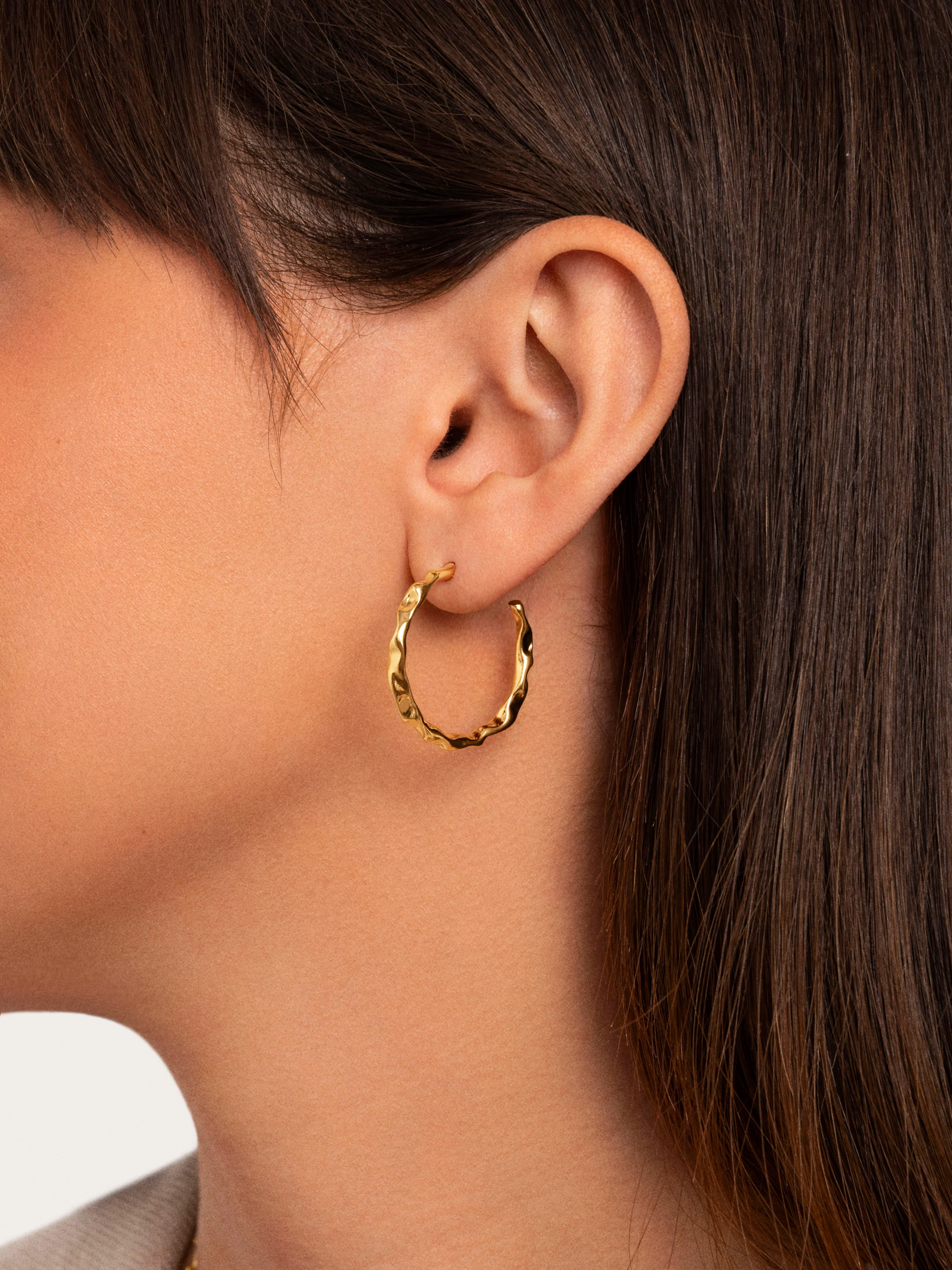 Pendientes Aro Lake Baño Oro - Image 2