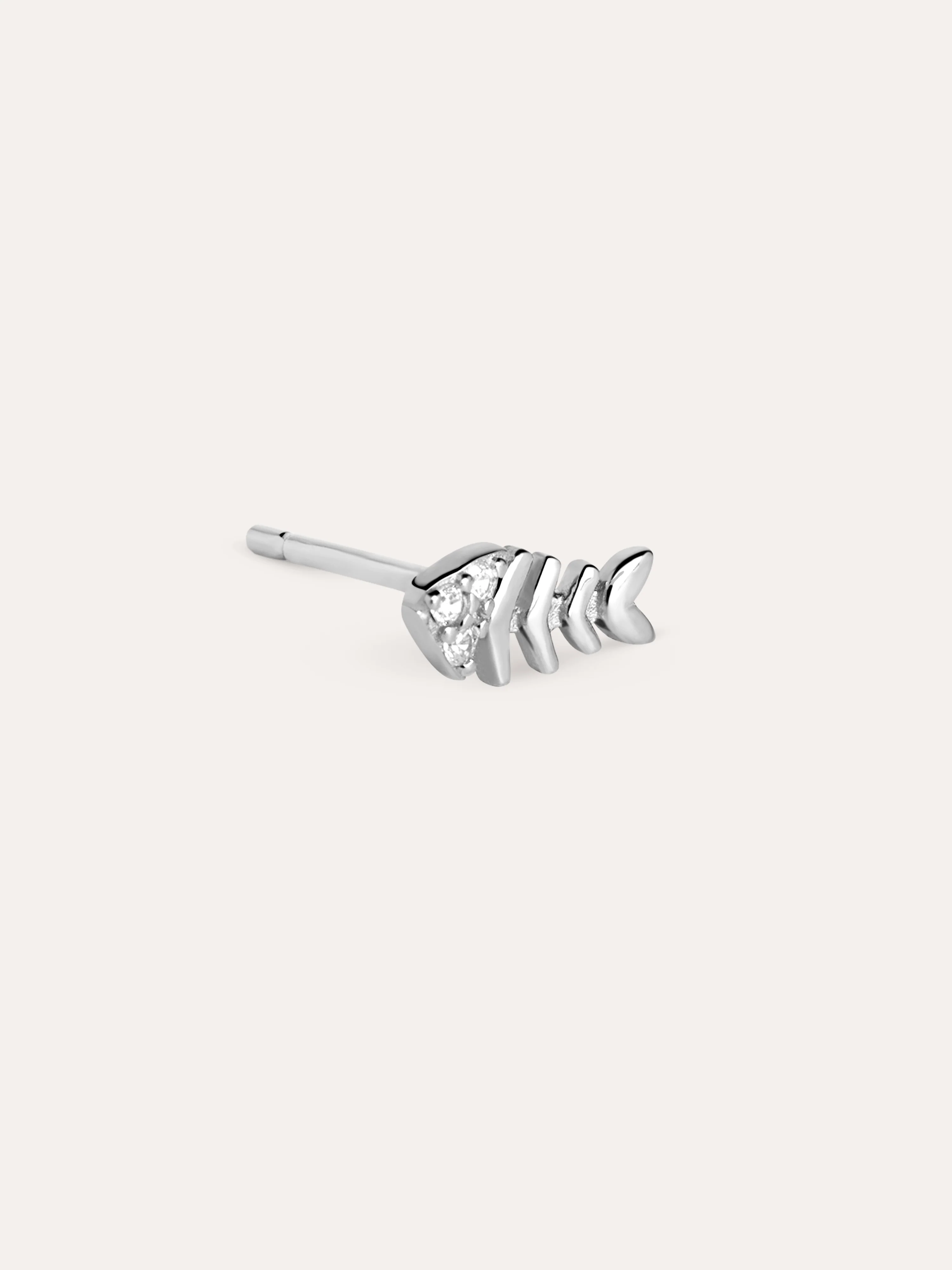 Pendiente Suelto Fishbone Spark Plata - Image 3