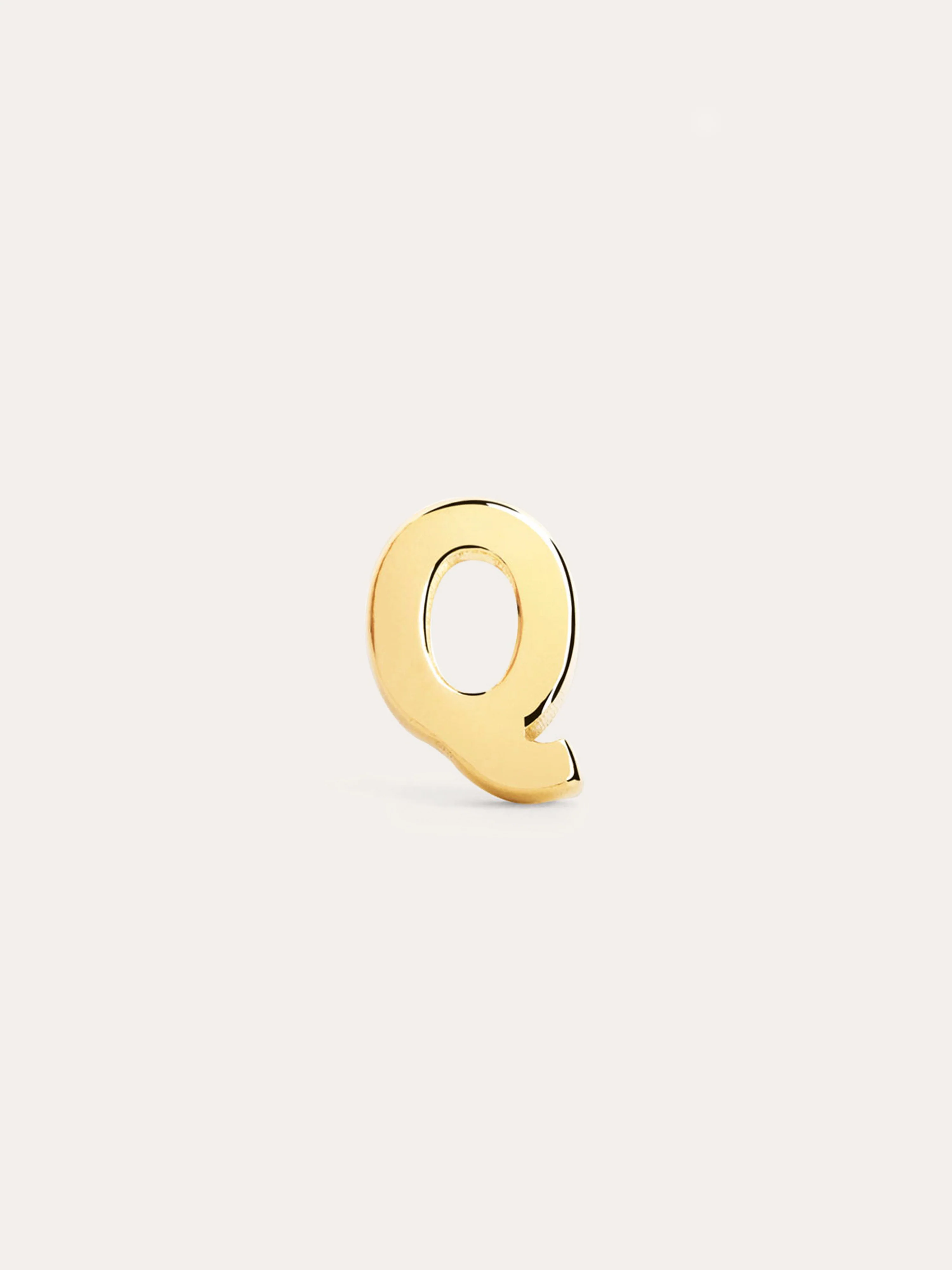 Pendiente Suelto Letter Plata Baño Oro - Image 15