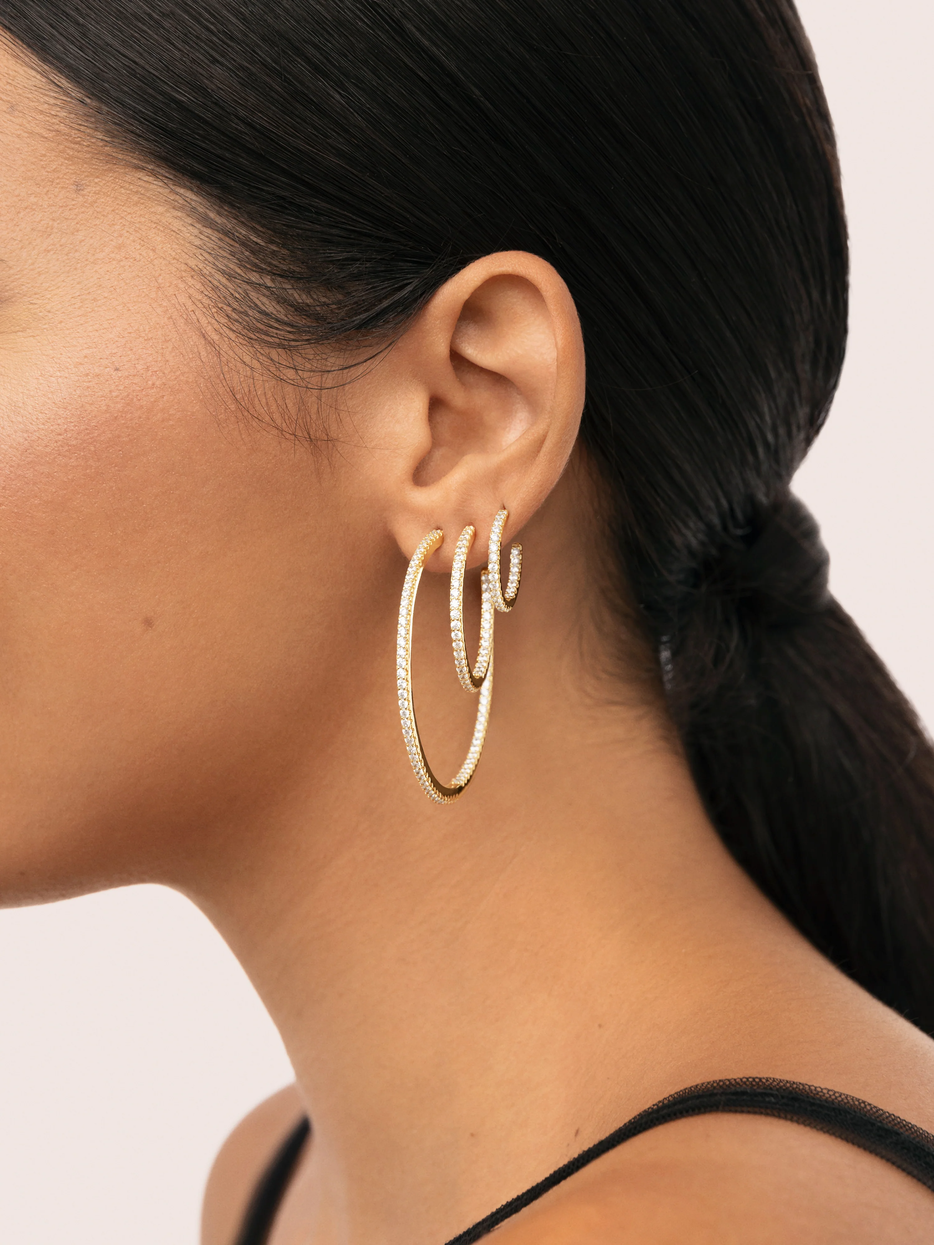 Pendientes Aro Scarlett S Baño Oro - Image 4