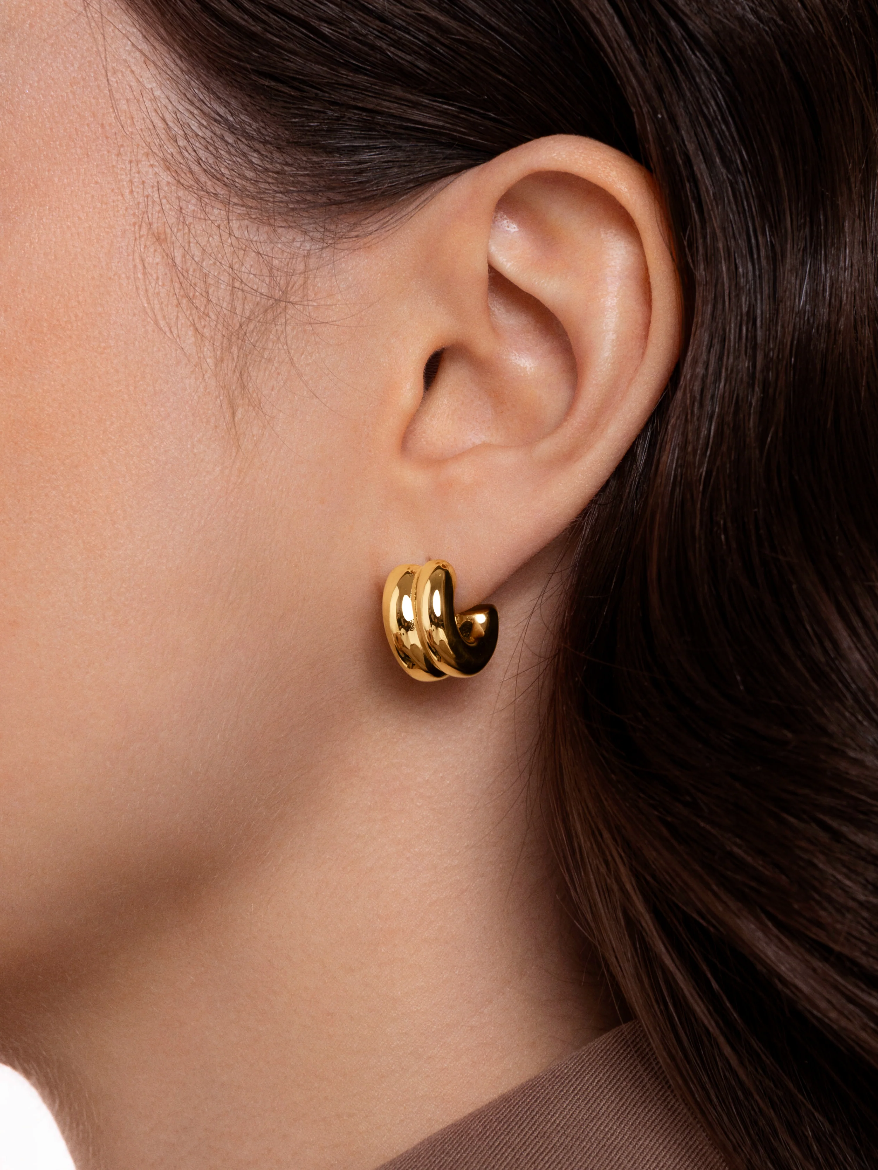 Pendientes Aro Shelly Acero Baño Oro - Image 2