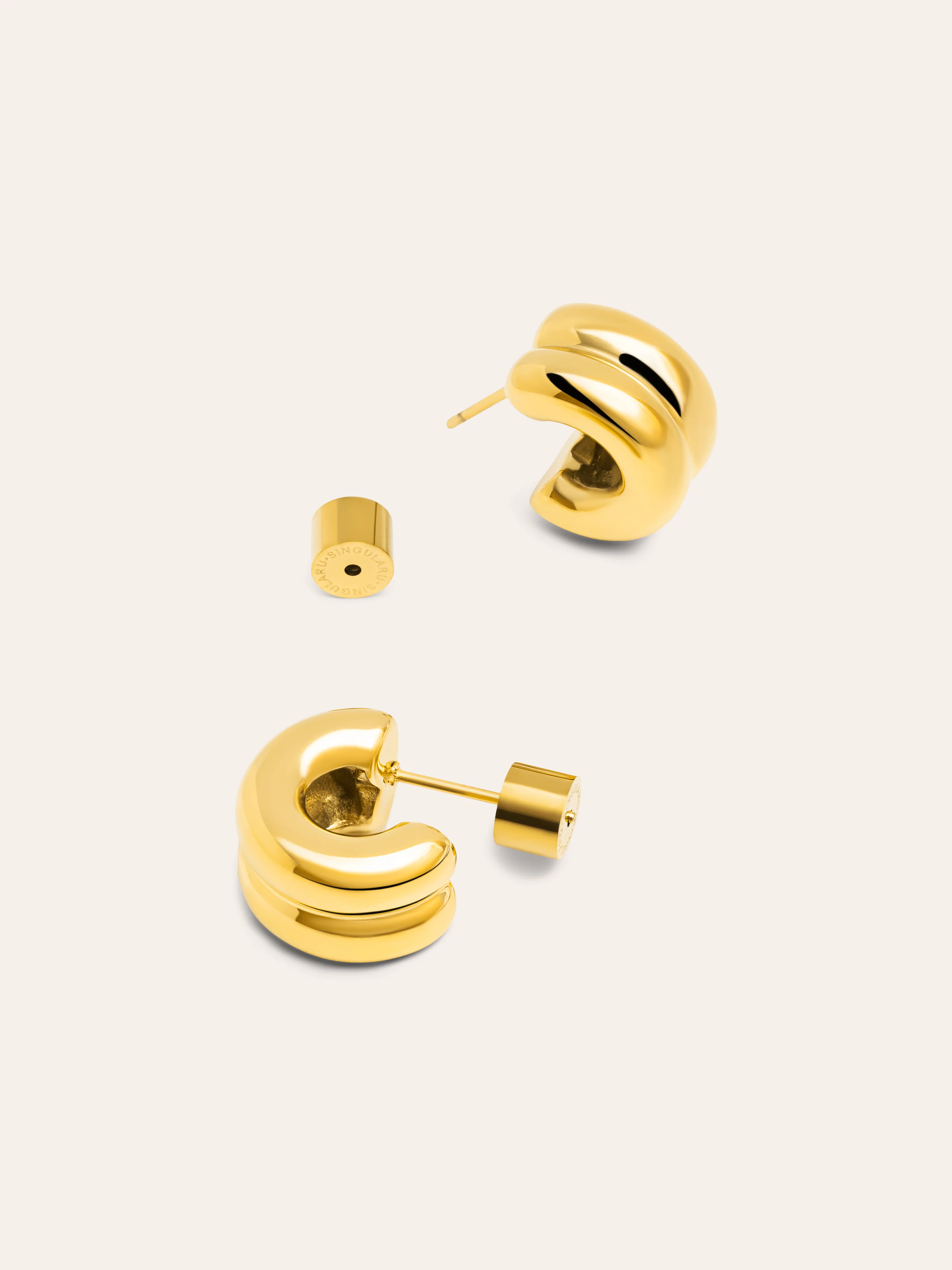 Pendientes Aro Shelly Acero Baño Oro - Image 3