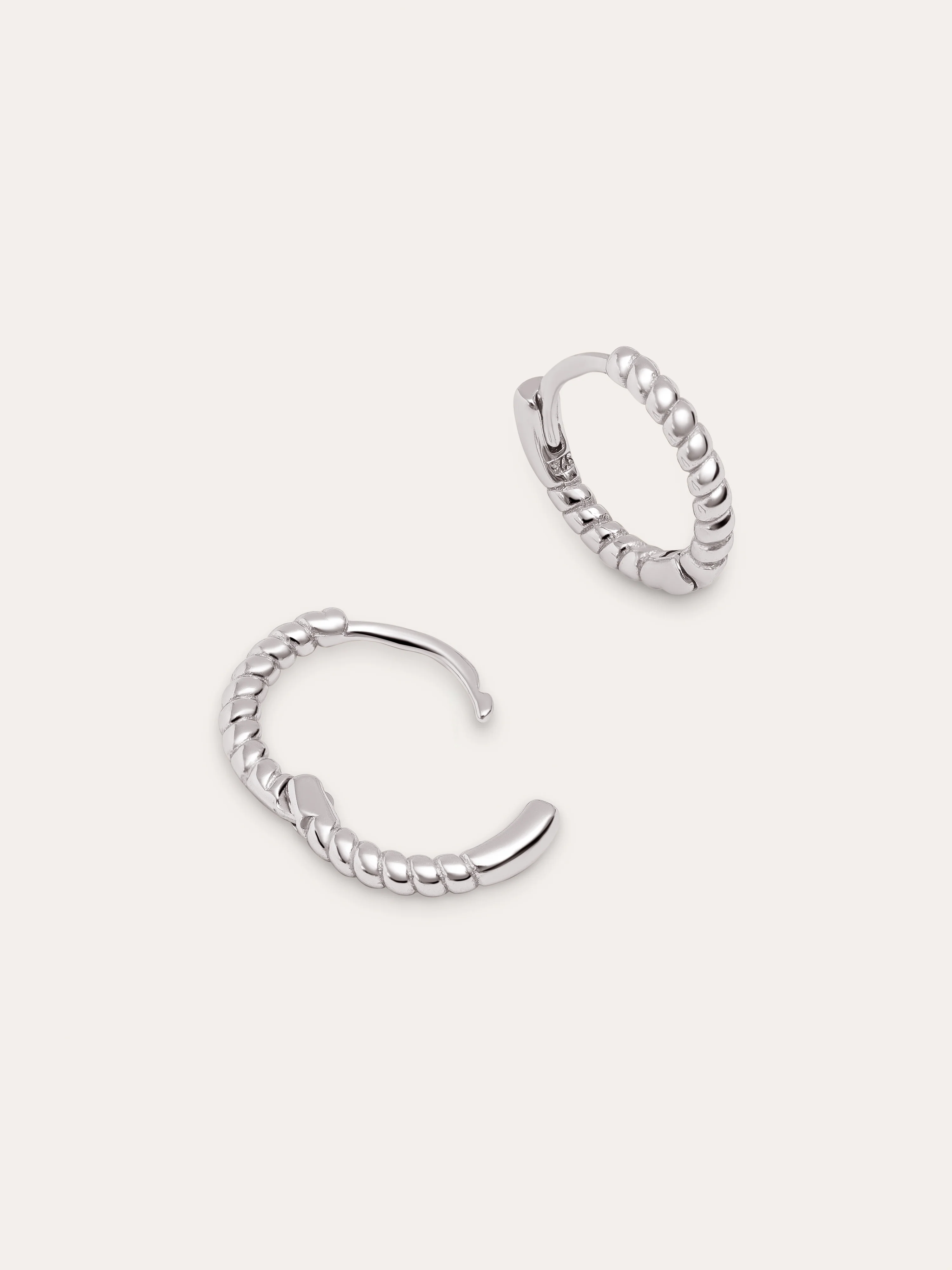 Pendientes Aro Twist Plata - Image 3