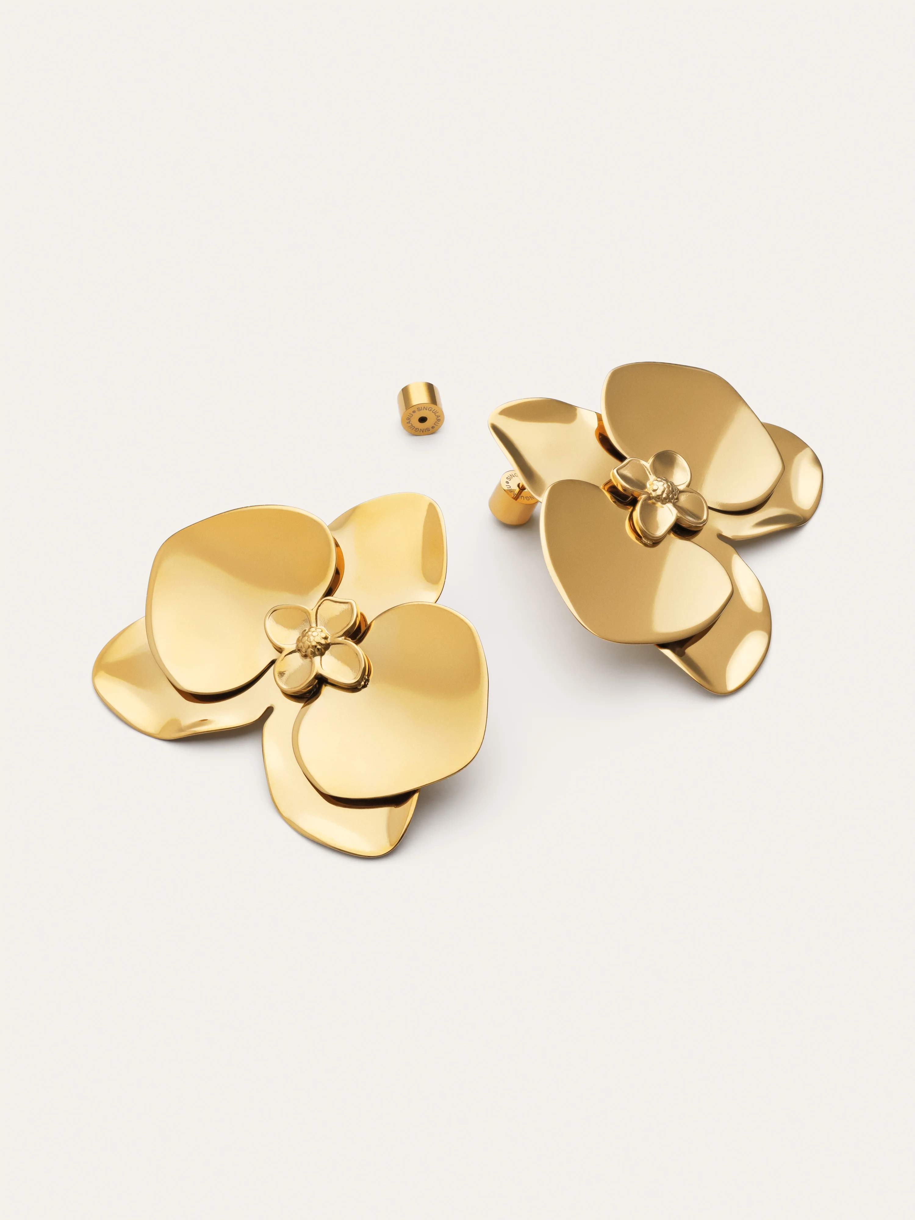 Pendientes Botanic Acero Baño Oro - Image 3
