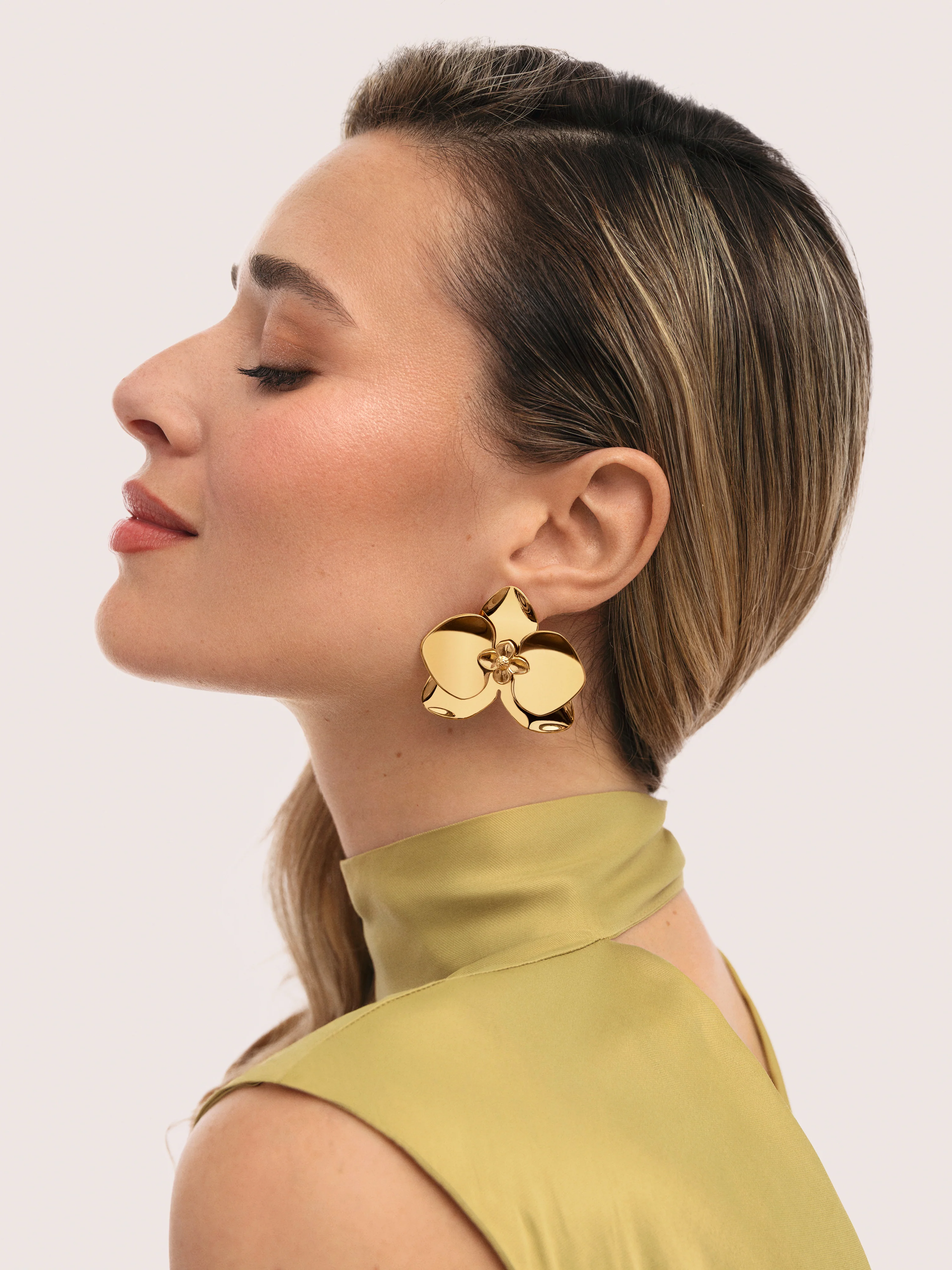 Pendientes Botanic Acero Baño Oro - Image 4